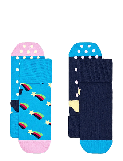 Happy Socks Kids 2-Pack Shooting Star Anti-Slip Socks - Strumpor & Tights - TURQUOISE / blue