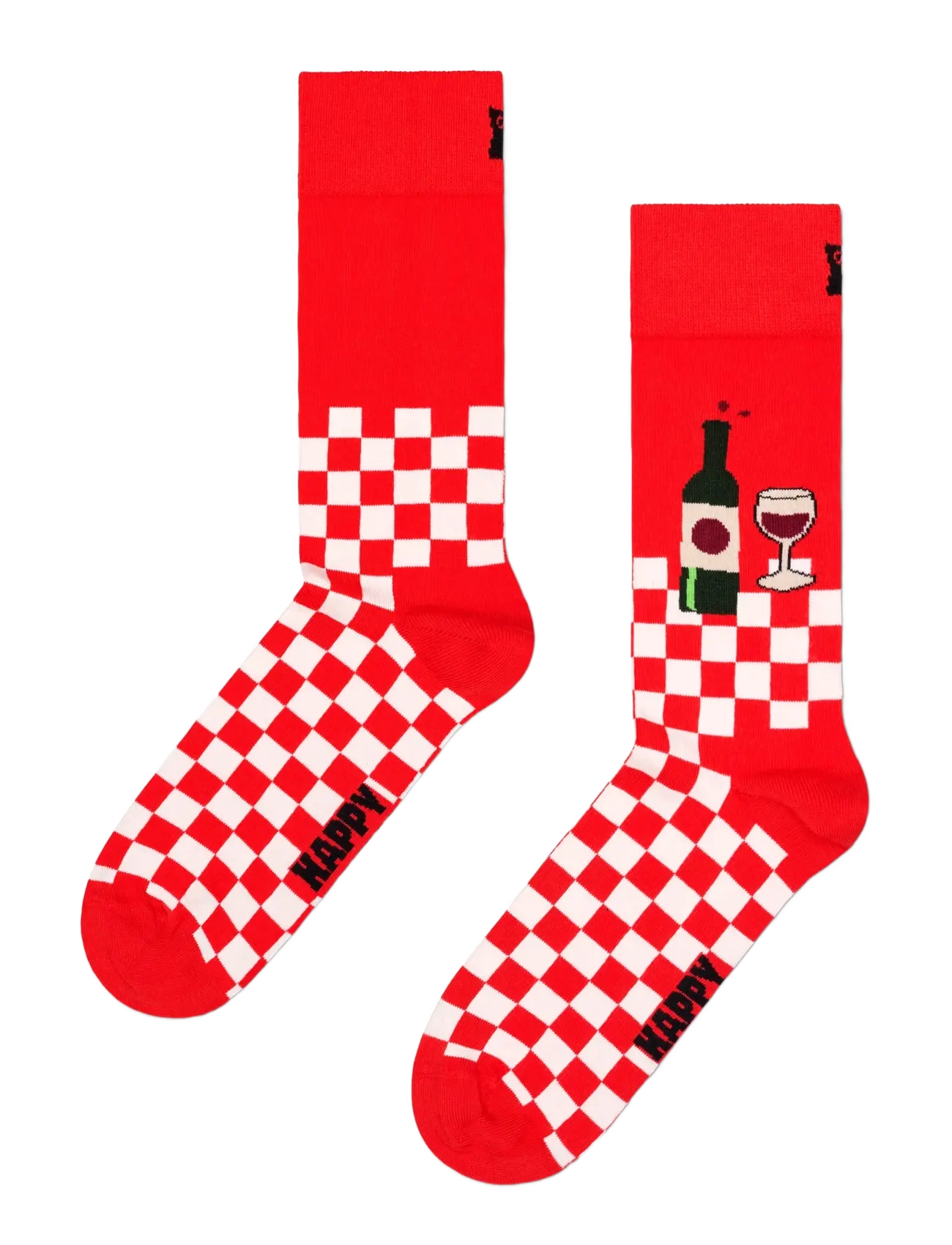 Happy Socks Wine And Dine Sock - Socks - RED / red