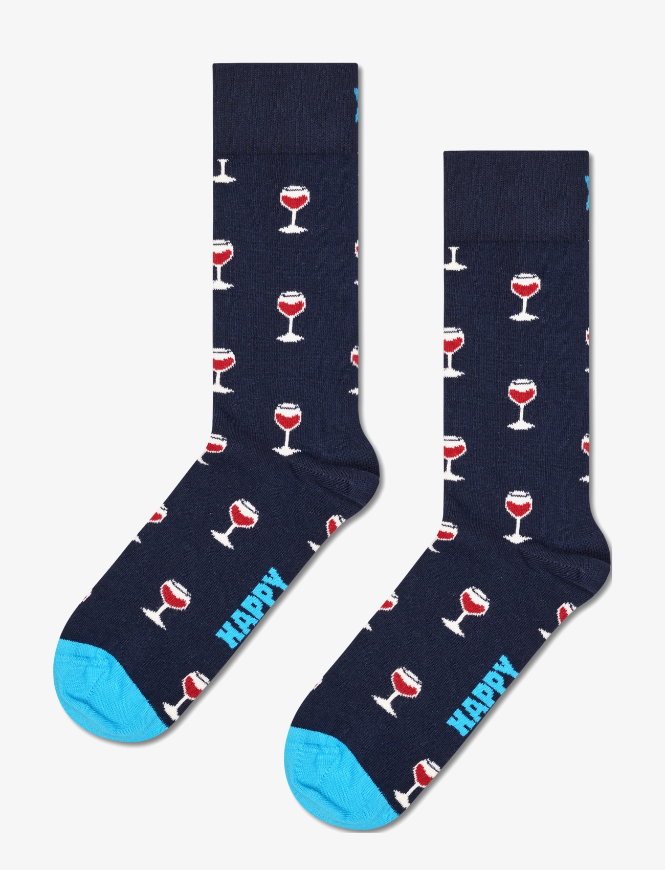 HAPPY Socken Glass Of Wine Socke Navy - 36-40 - Damen