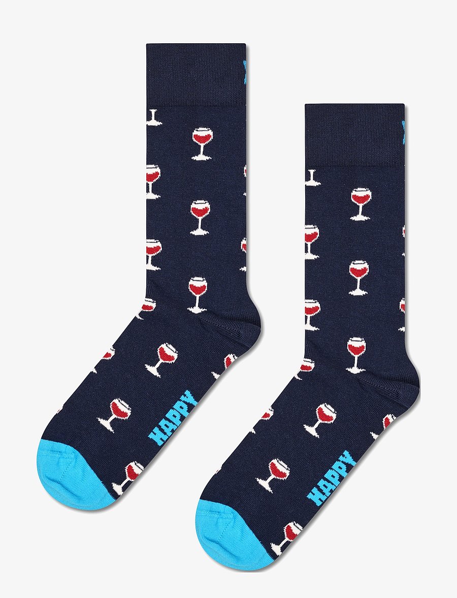 Happy Socks - Glass Of Wine Sock - vanliga strumpor - navy - 1