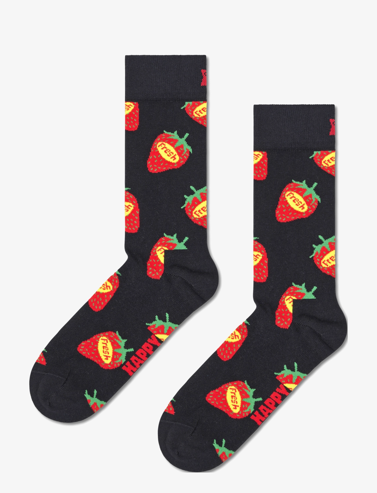 Happy Socks Strawberry Fresh Sock - Undertøj - BLACK / black