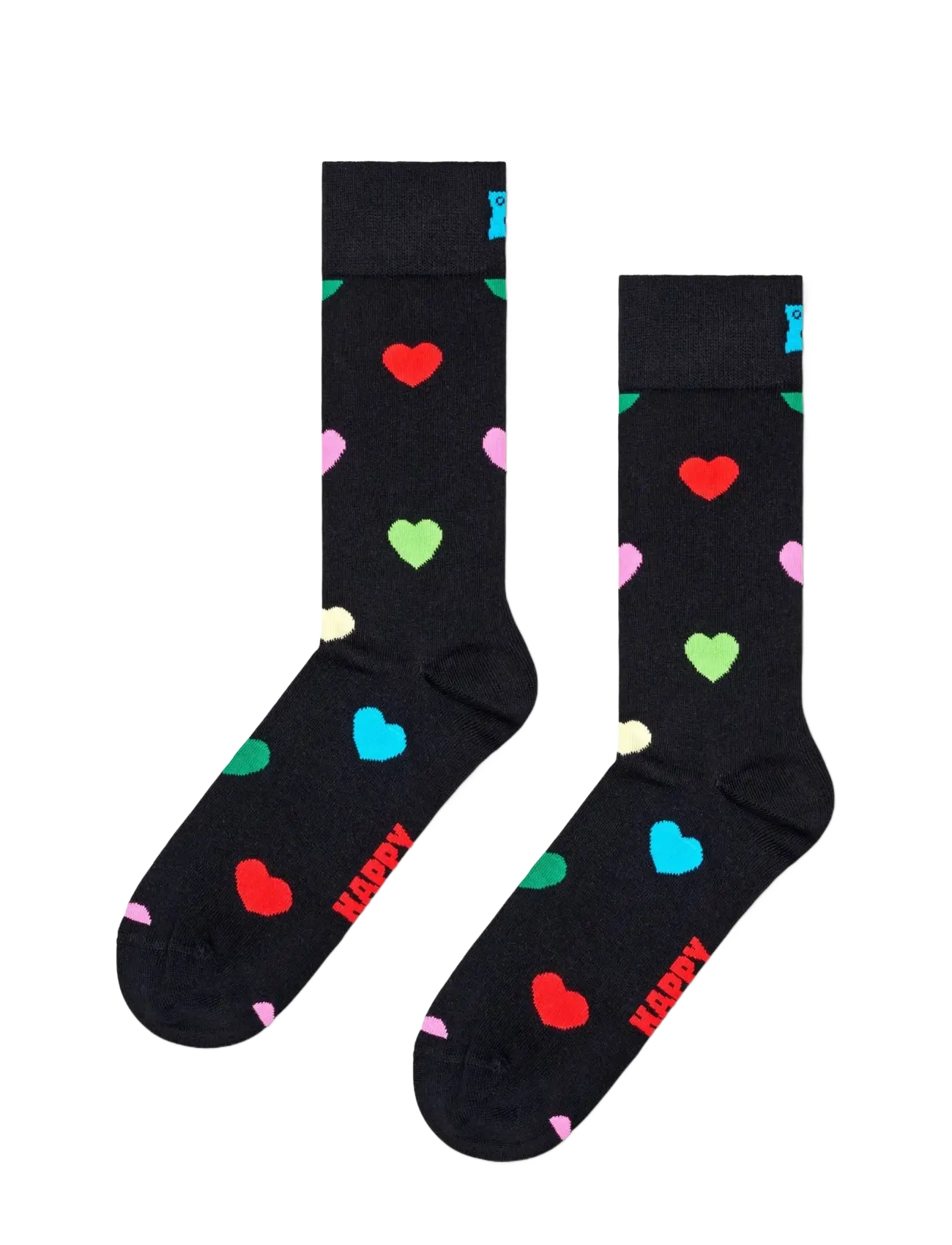 Happy Socks Heart Sock - Flash Days - BLACK / black
