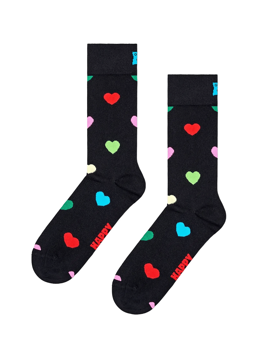Happy Socks - Heart Sock - sokker - black - 1