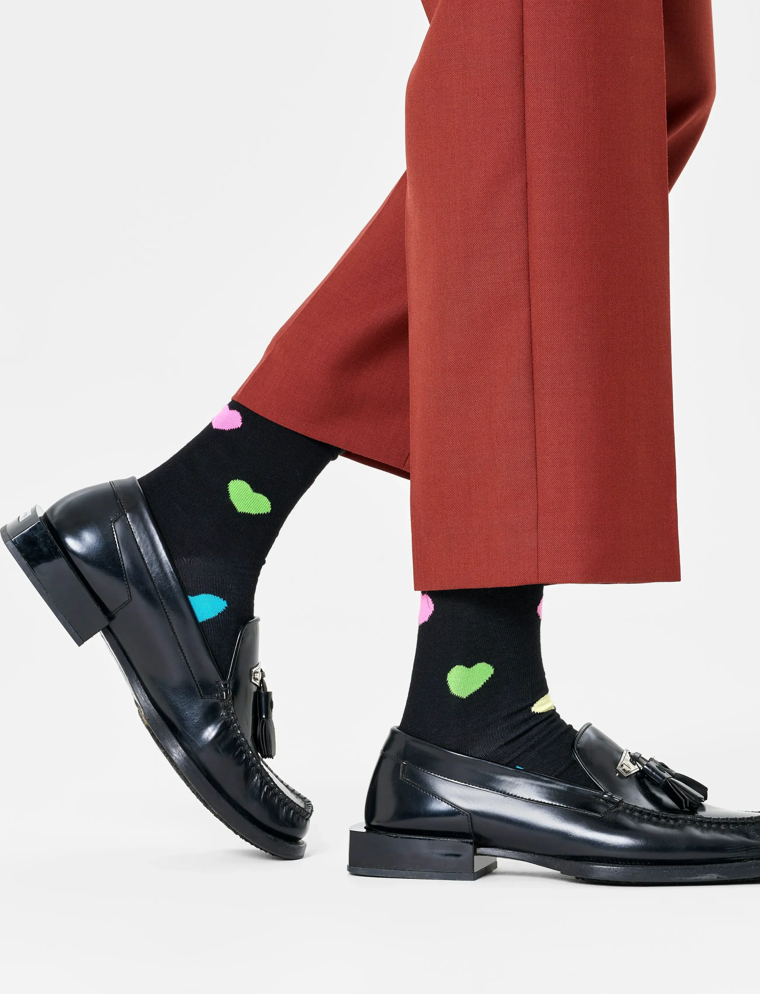 Happy Socks Heart Sock, 36-40, Socks, Schwarz - Regular Frauen
