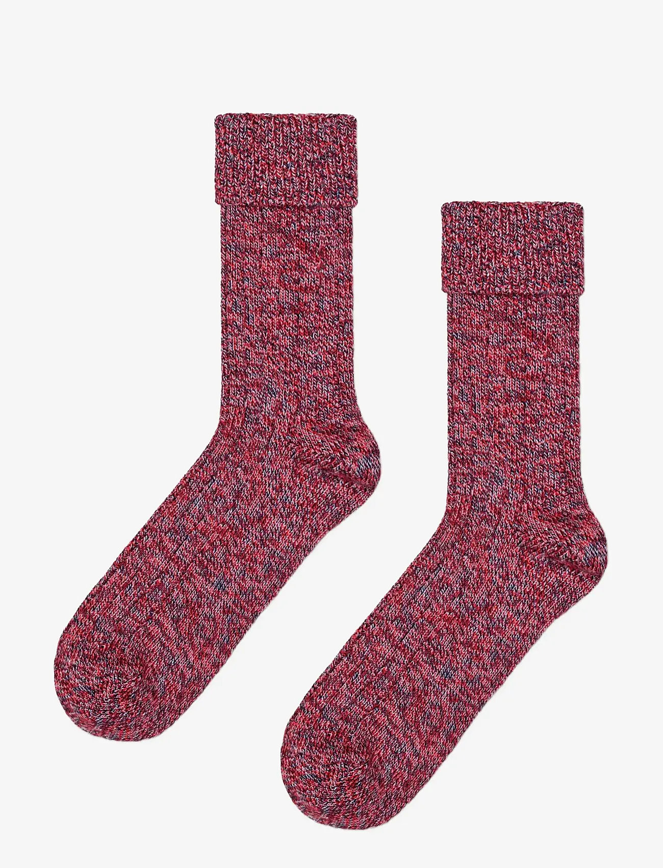 Happy Socks - Folded Cuff Sock - vanliga strumpor - red - 1