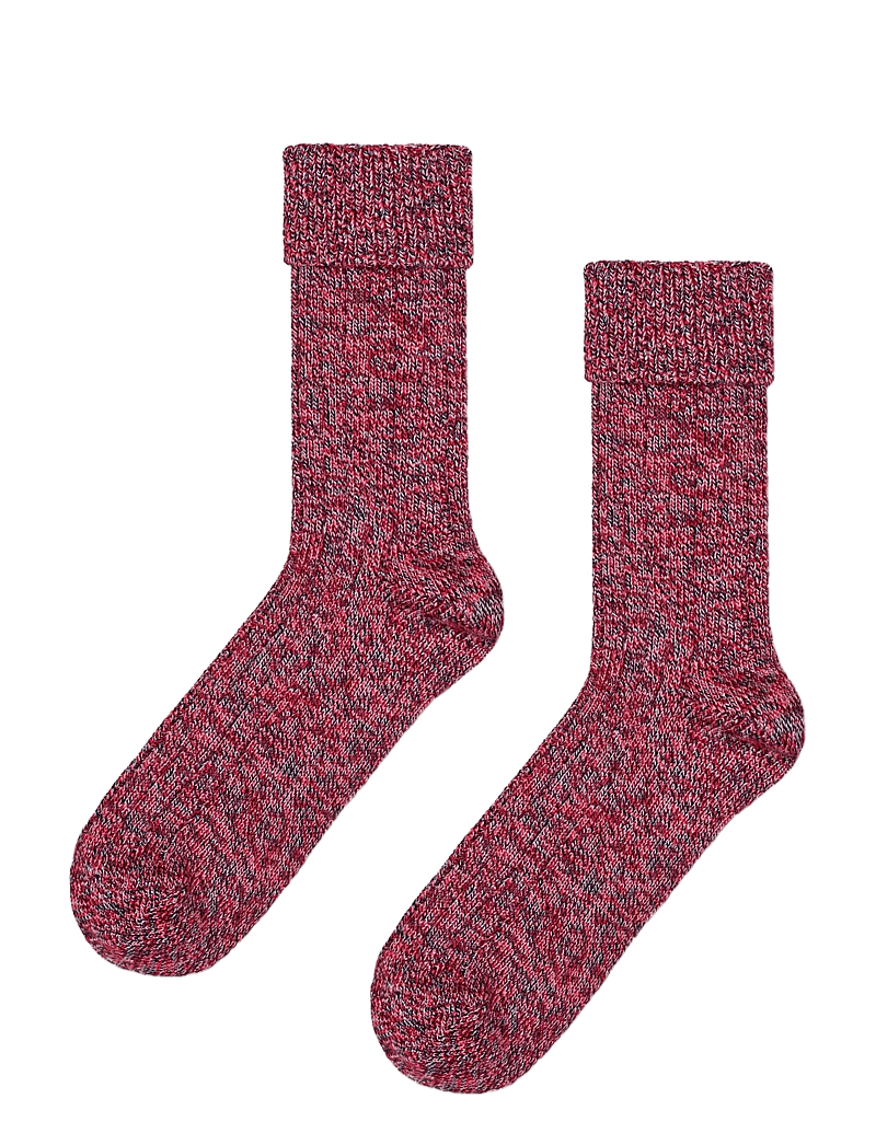Happy Socks - Folded Cuff Sock - vanliga strumpor - red - 1
