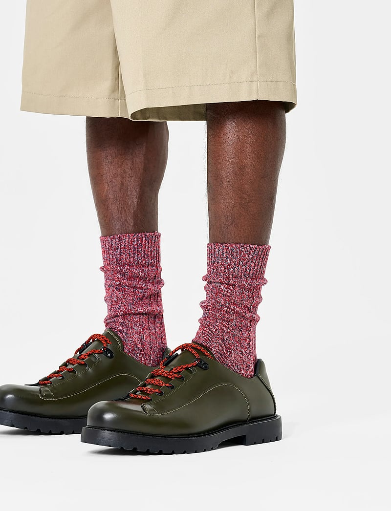 Happy Socks - Folded Cuff Sock - vanliga strumpor - red - 0