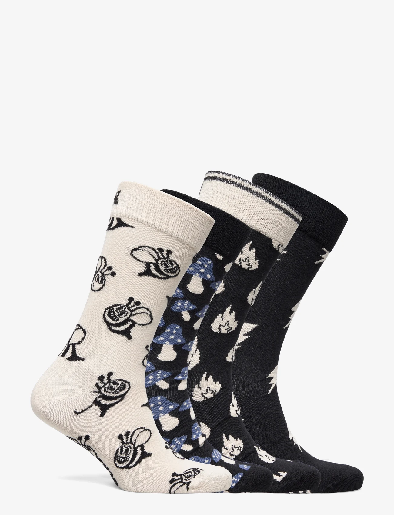 Happy Socks - 4-Pack Boozt Gift Set - vanlige sokker - white - 1