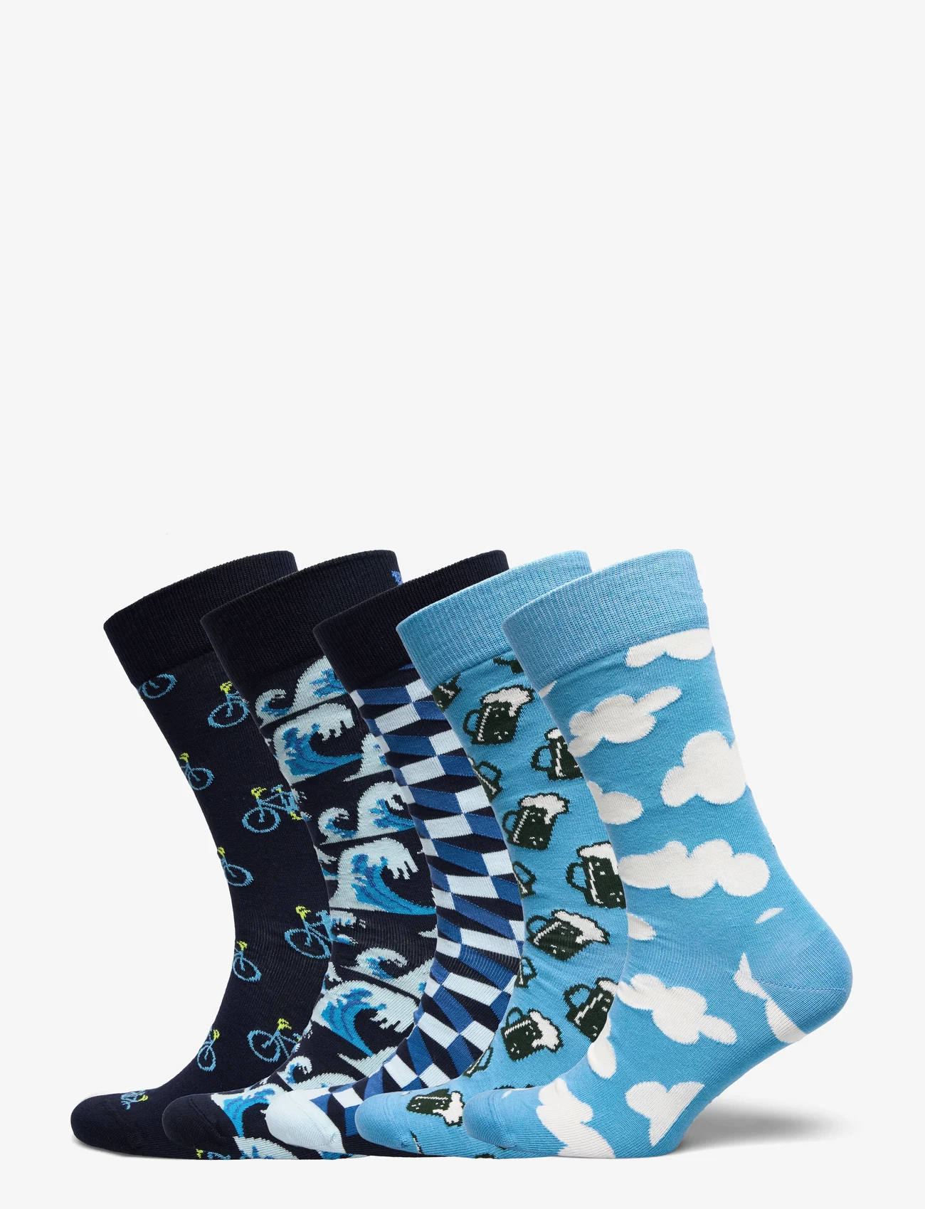 Happy Socks - 5-Pack Boozt Gift Set - vanliga strumpor - light blue - 0