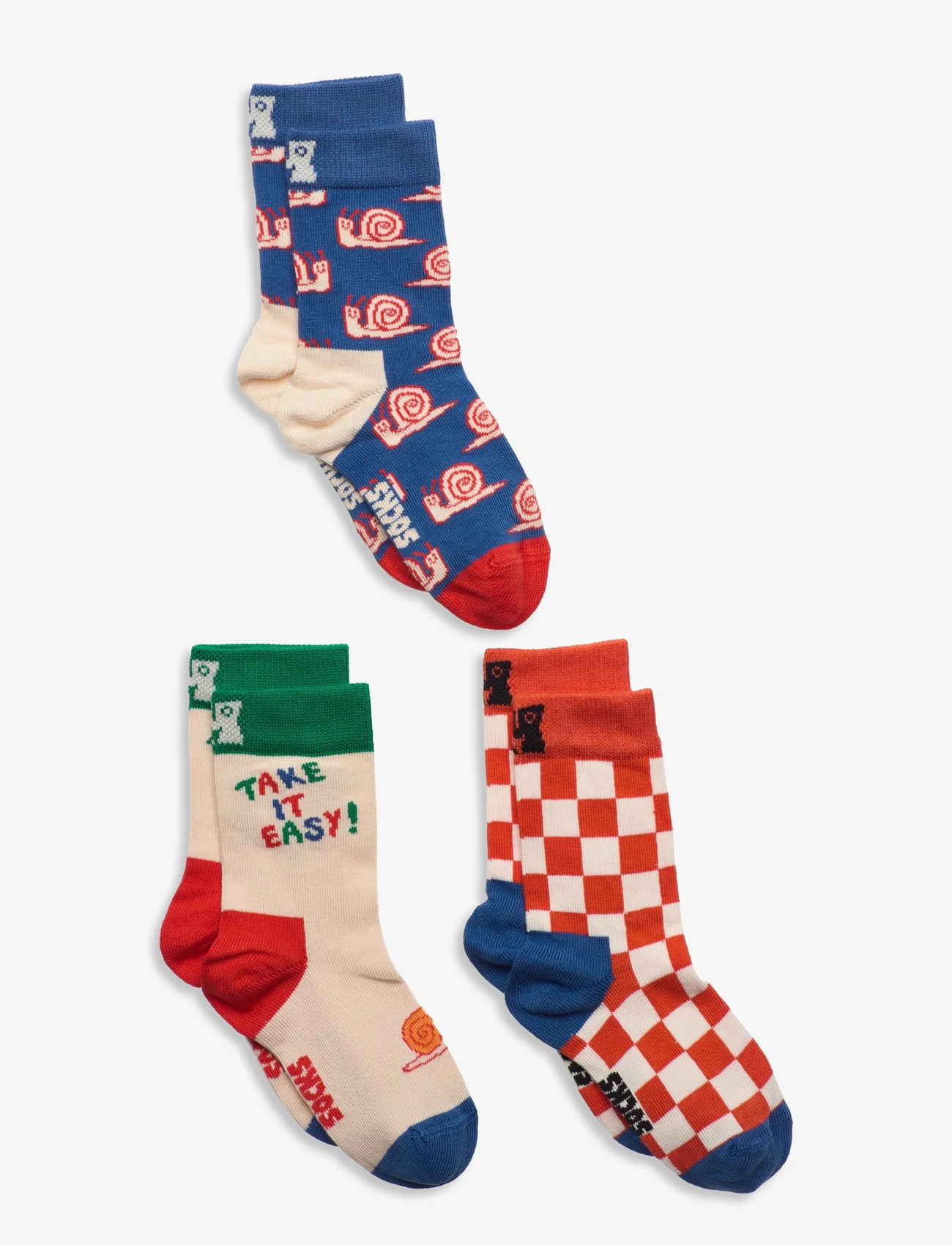 Happy Socks - Kids 3-Pack Boozt Gift Set - lägsta priserna - blue - 0