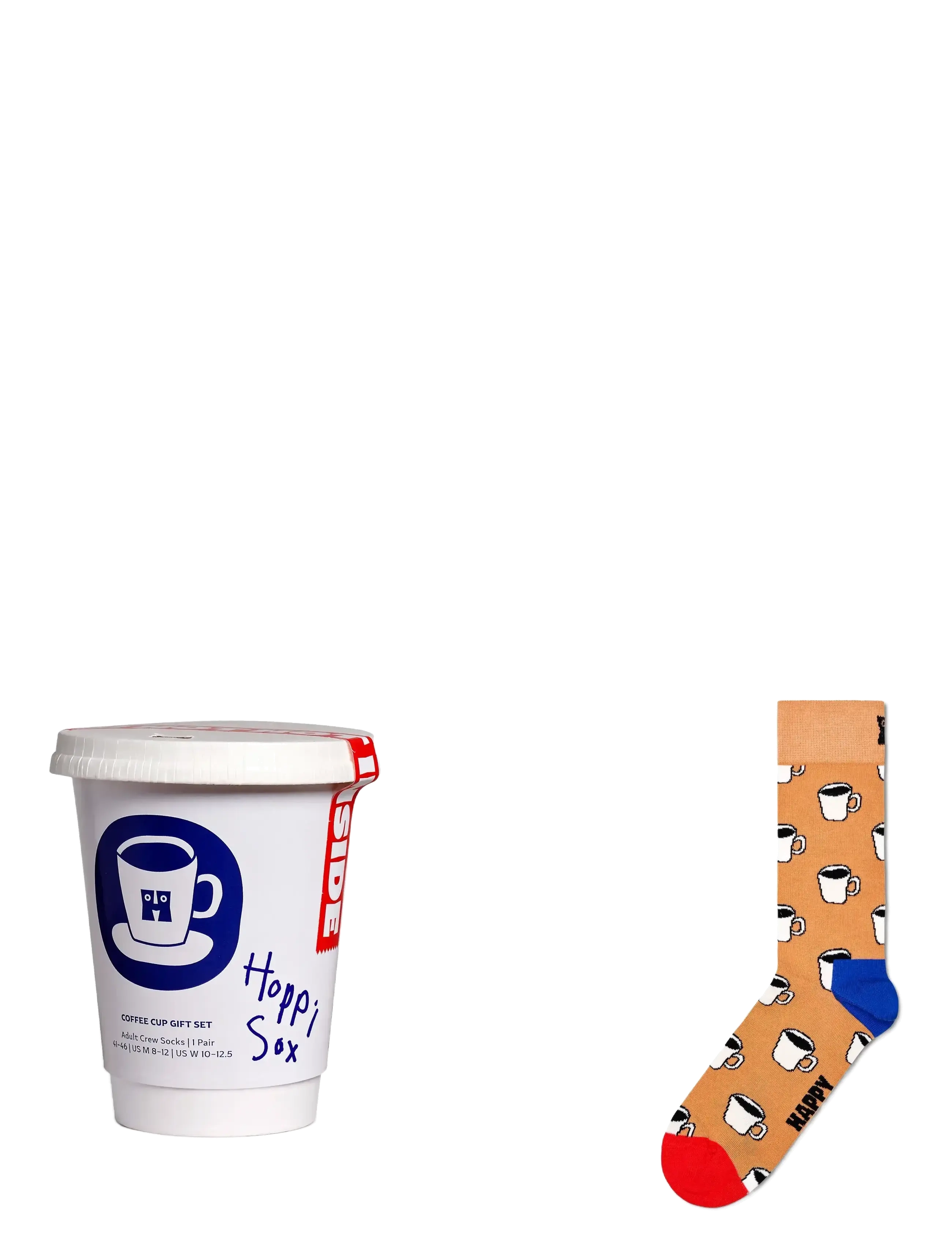 Happy Socks 1-Pack Coffee Cup Gift Set - Unterwäsche - WHITE / beige