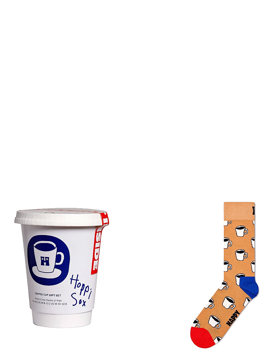 Happy Socks - 1-Pack Coffee Cup Gift Set - tennissocken - white - 0