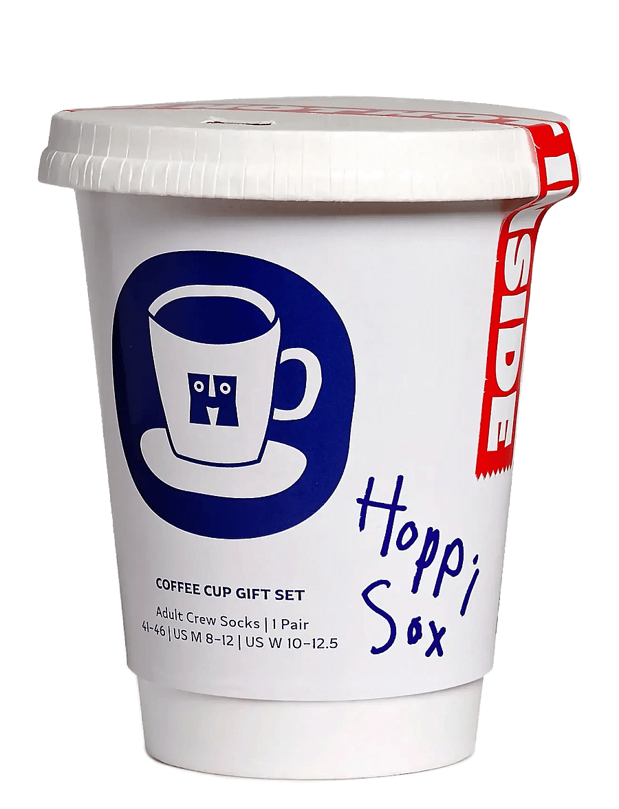 Happy Socks - 1-Pack Coffee Cup Gift Set - tennissocken - white - 2