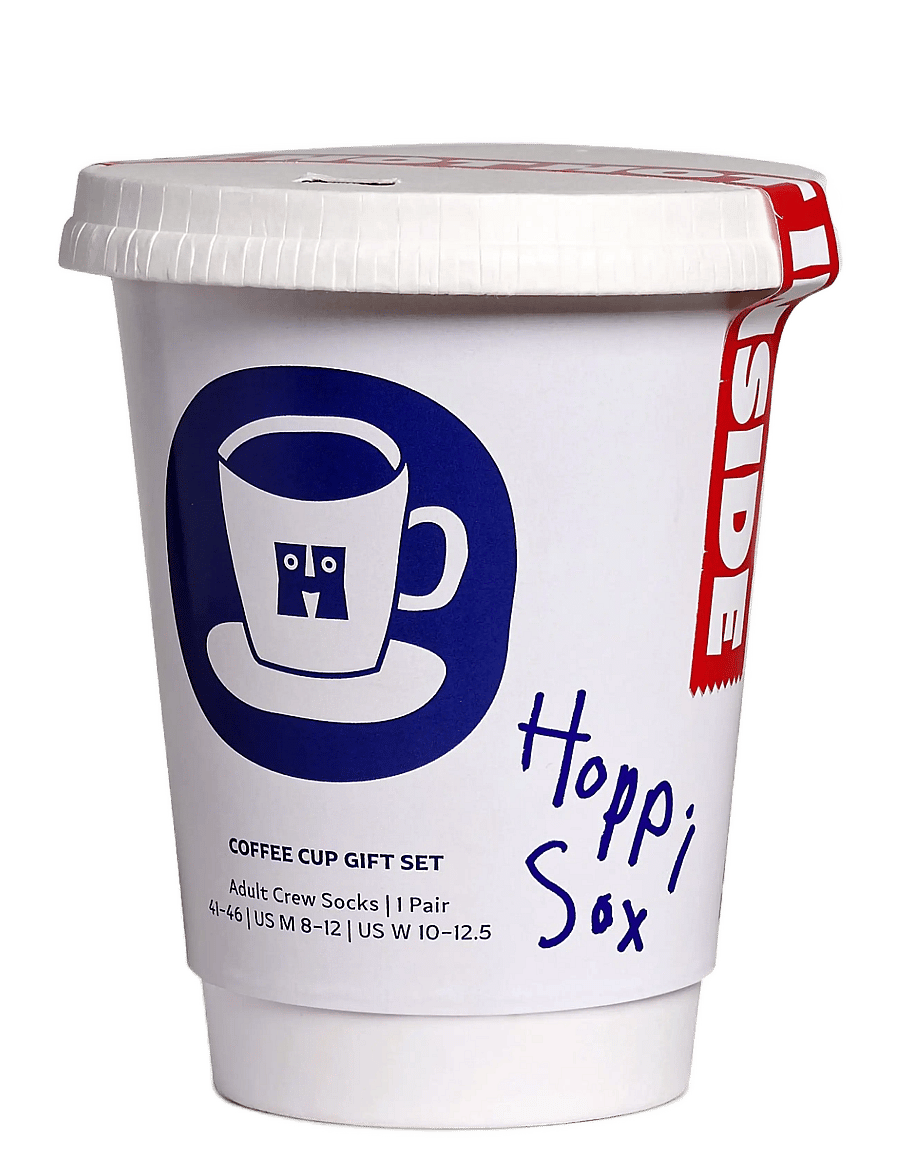 Happy Socks - 1-Pack Coffee Cup Gift Set - tennissocken - white - 3