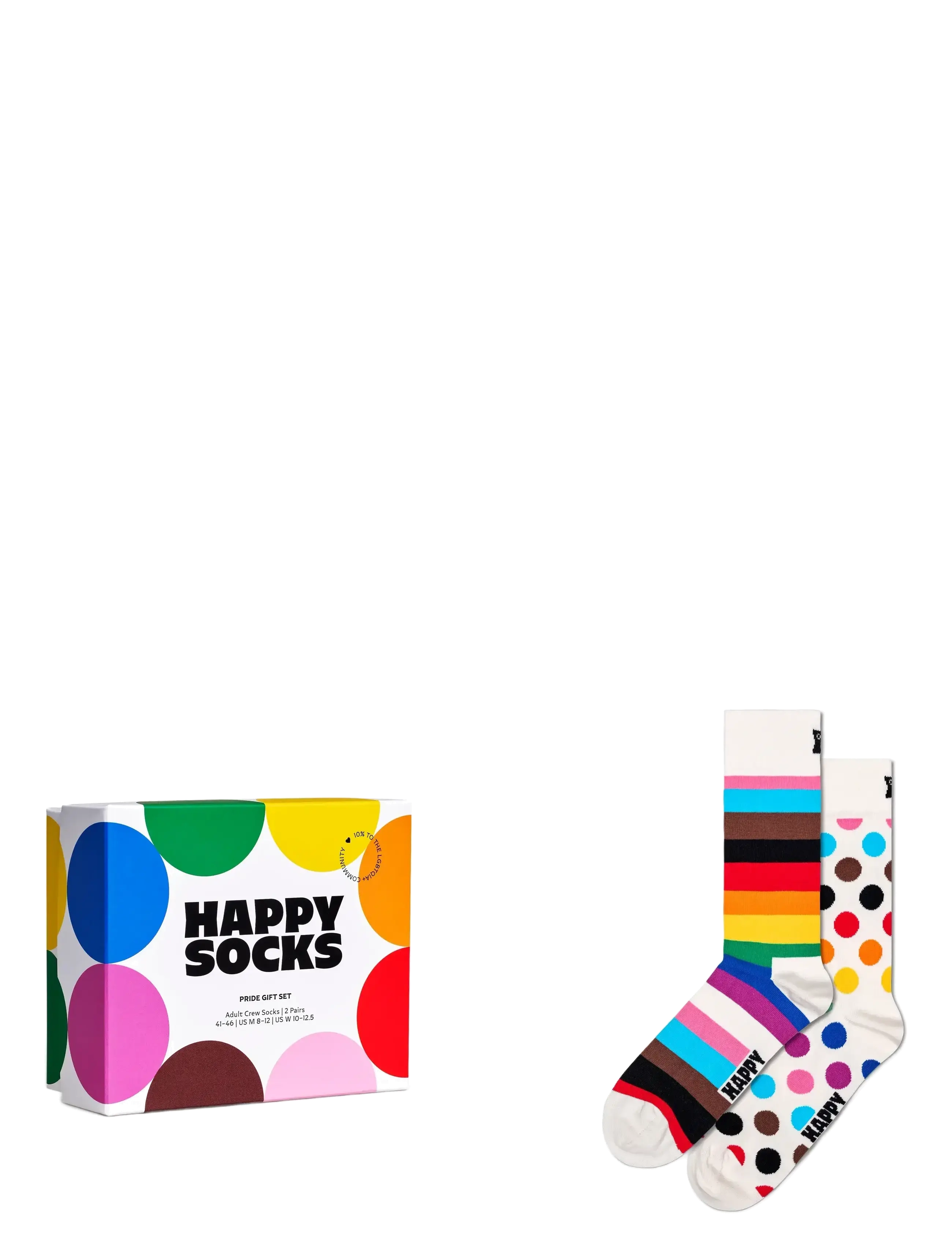 2-Pack Pride Socks Gift Set - WHITE