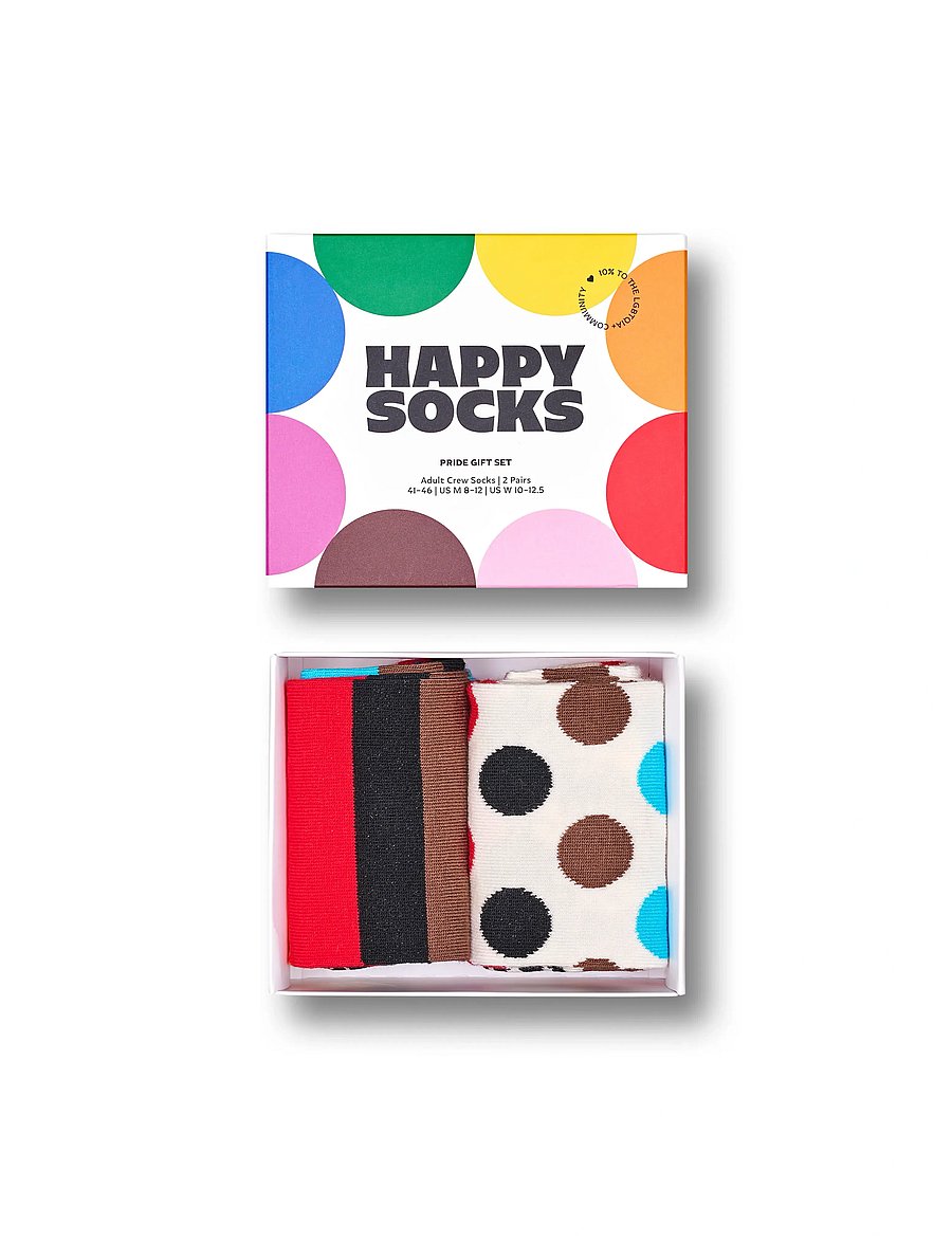 Happy Socks - 2-Pack Pride Socks Gift Set - tennissocken - white - 0