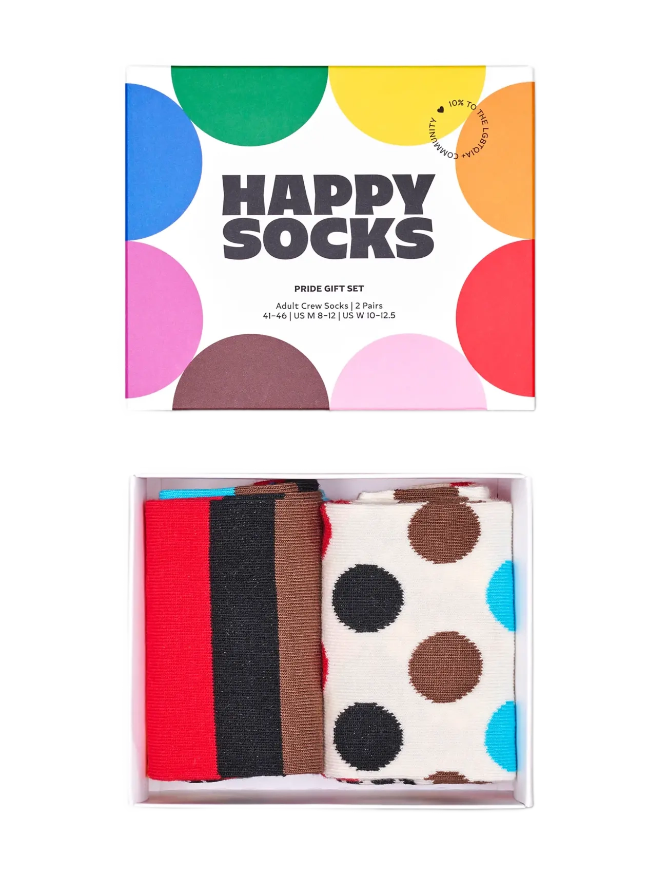 Happy Socks - 2-Pack Pride Socks Gift Set - tennissocken - white - 4