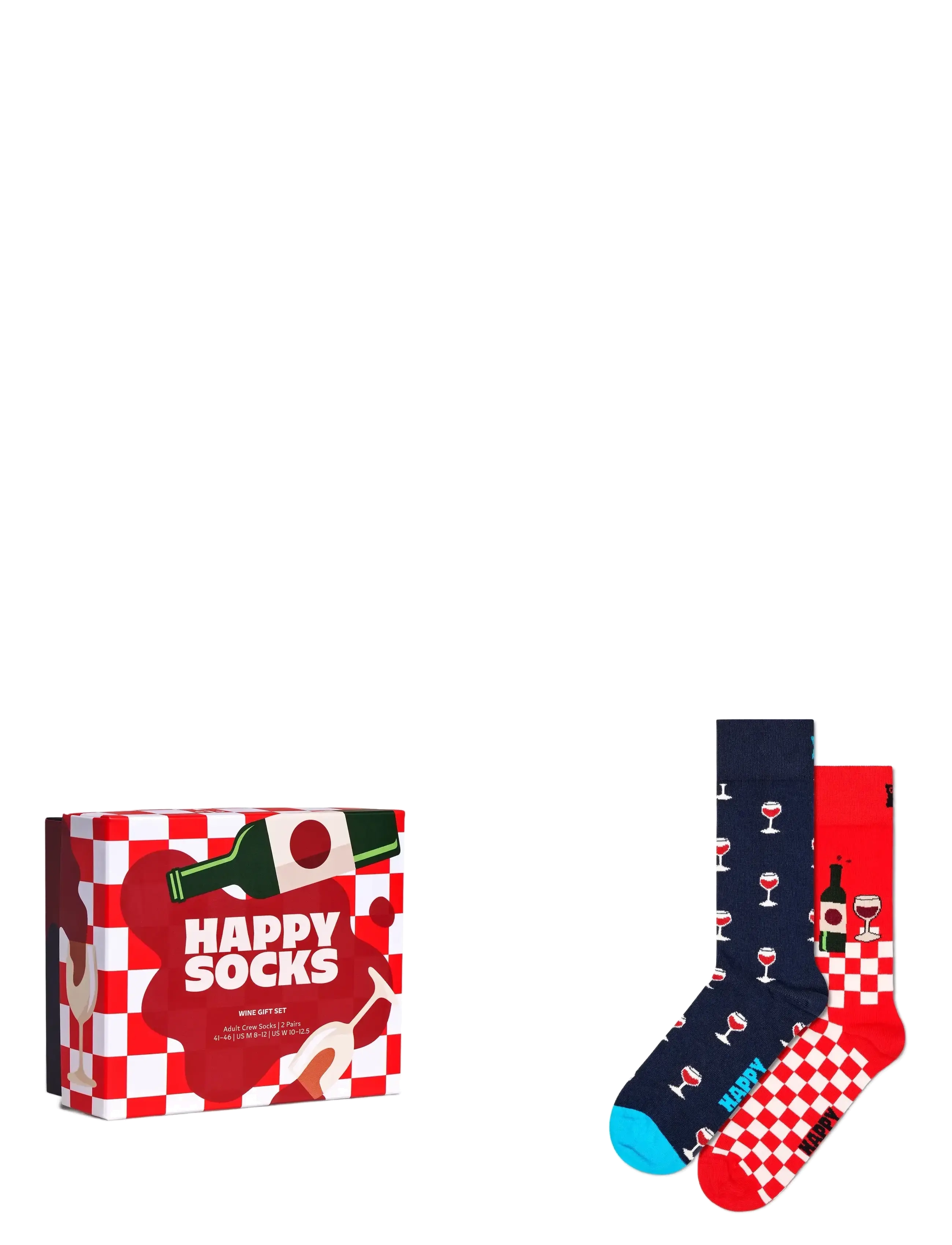 Happy Socks 2-Pack Wine Socks Gift Set - Unterwäsche - BLUE / red