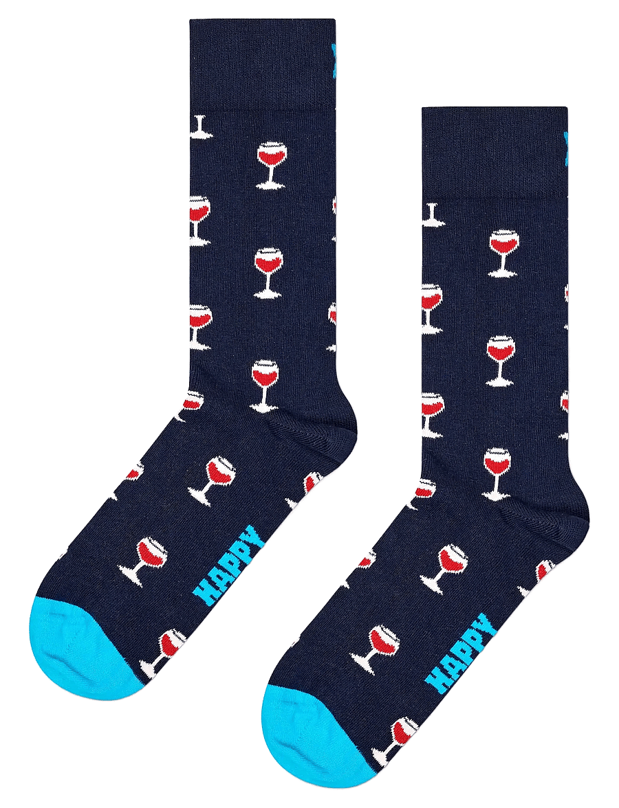 Happy Socks - 2-Pack Wine Socks Gift Set - tennissocken - blue - 2