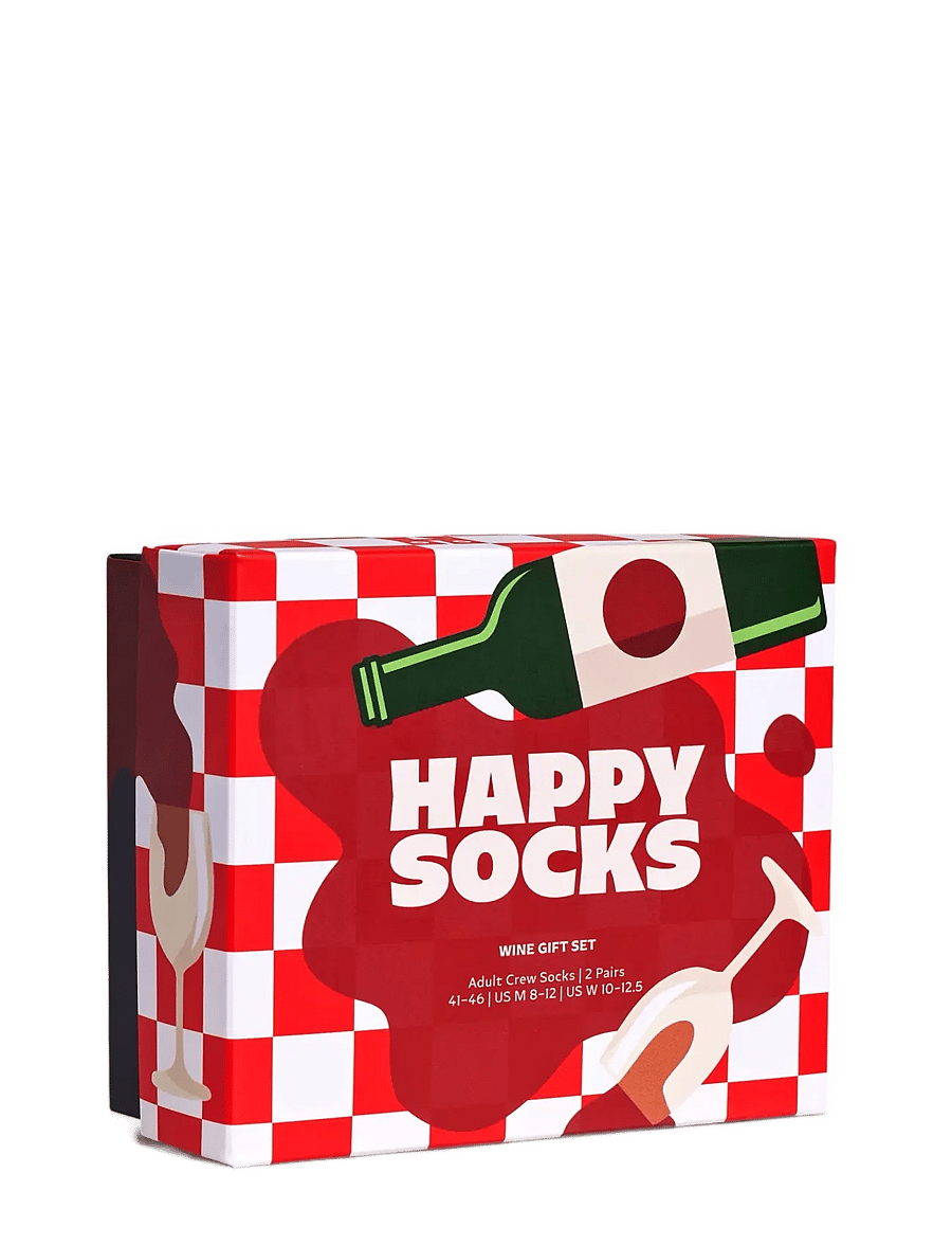 Happy Socks - 2-Pack Wine Socks Gift Set - klassikalised sokid - blue - 3