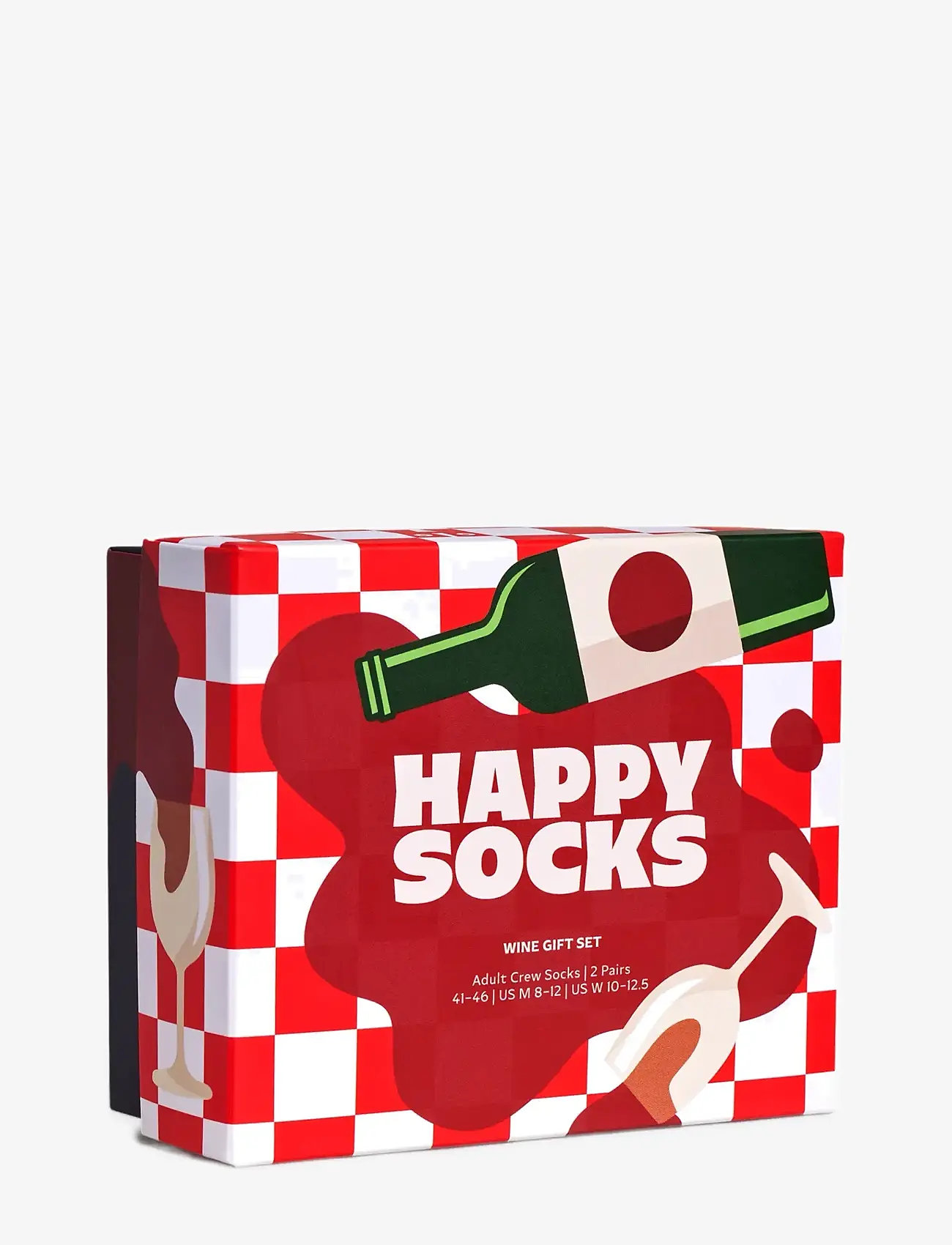 Happy Socks - 2-Pack Wine Gift Set - vanliga strumpor - red - 3