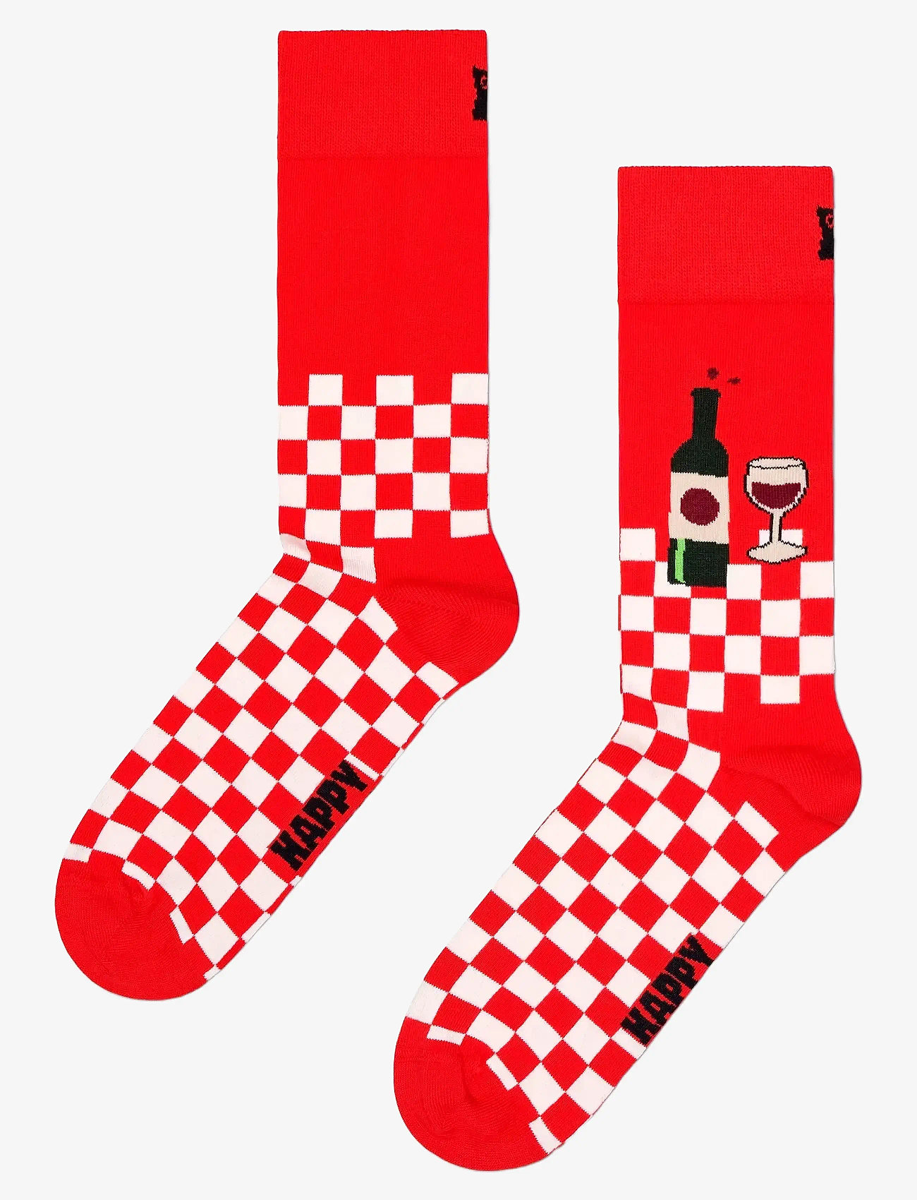 Happy Socks - 2-Pack Wine Gift Set - vanliga strumpor - red - 4