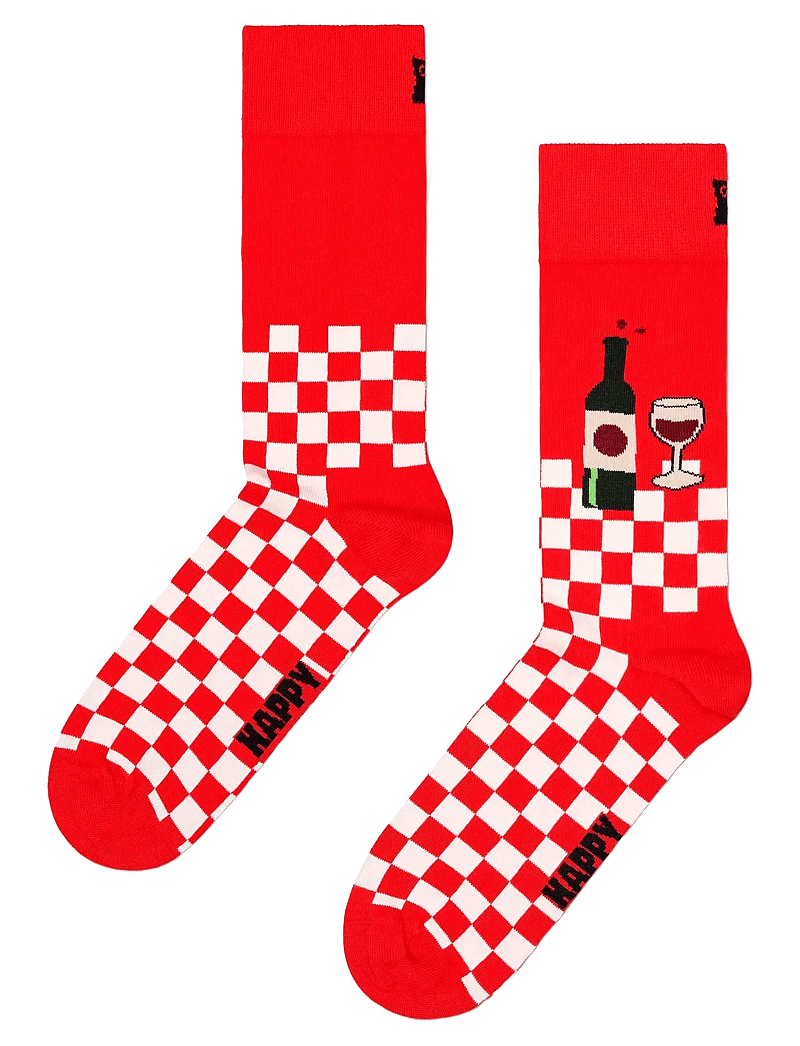 Happy Socks - 2-Pack Wine Gift Set - vanliga strumpor - red - 4