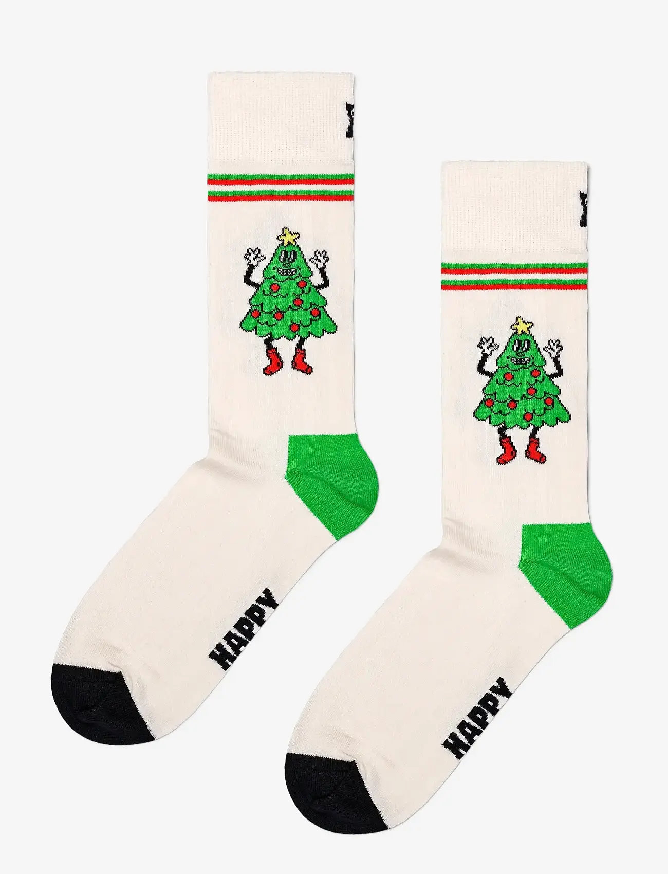 Happy Socks - Happy Tree Sock - klassikalised sokid - white - 1