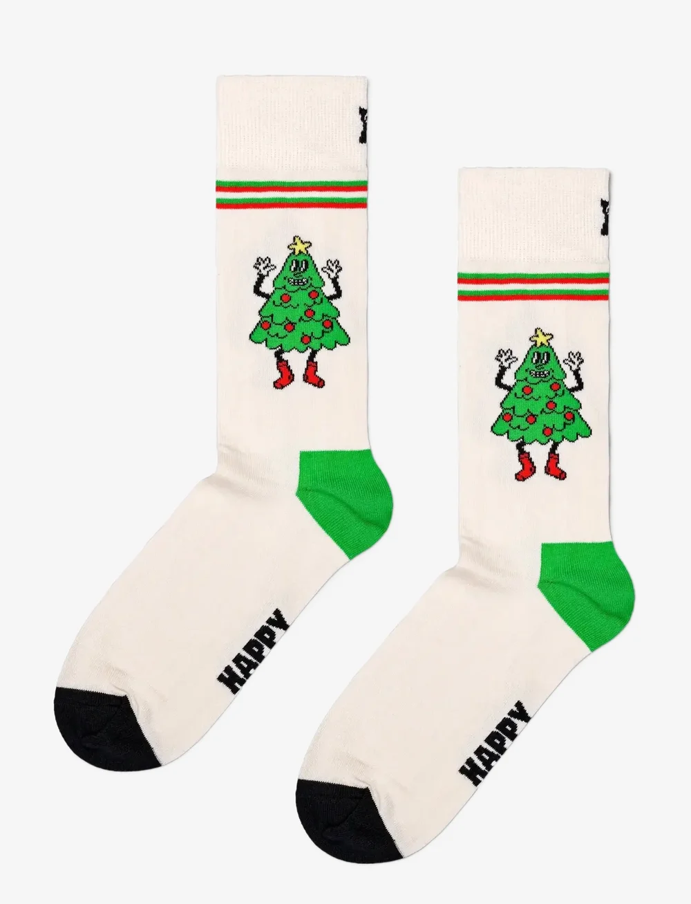Happy Socks - Happy Tree Sock - crew-socken - white - 1