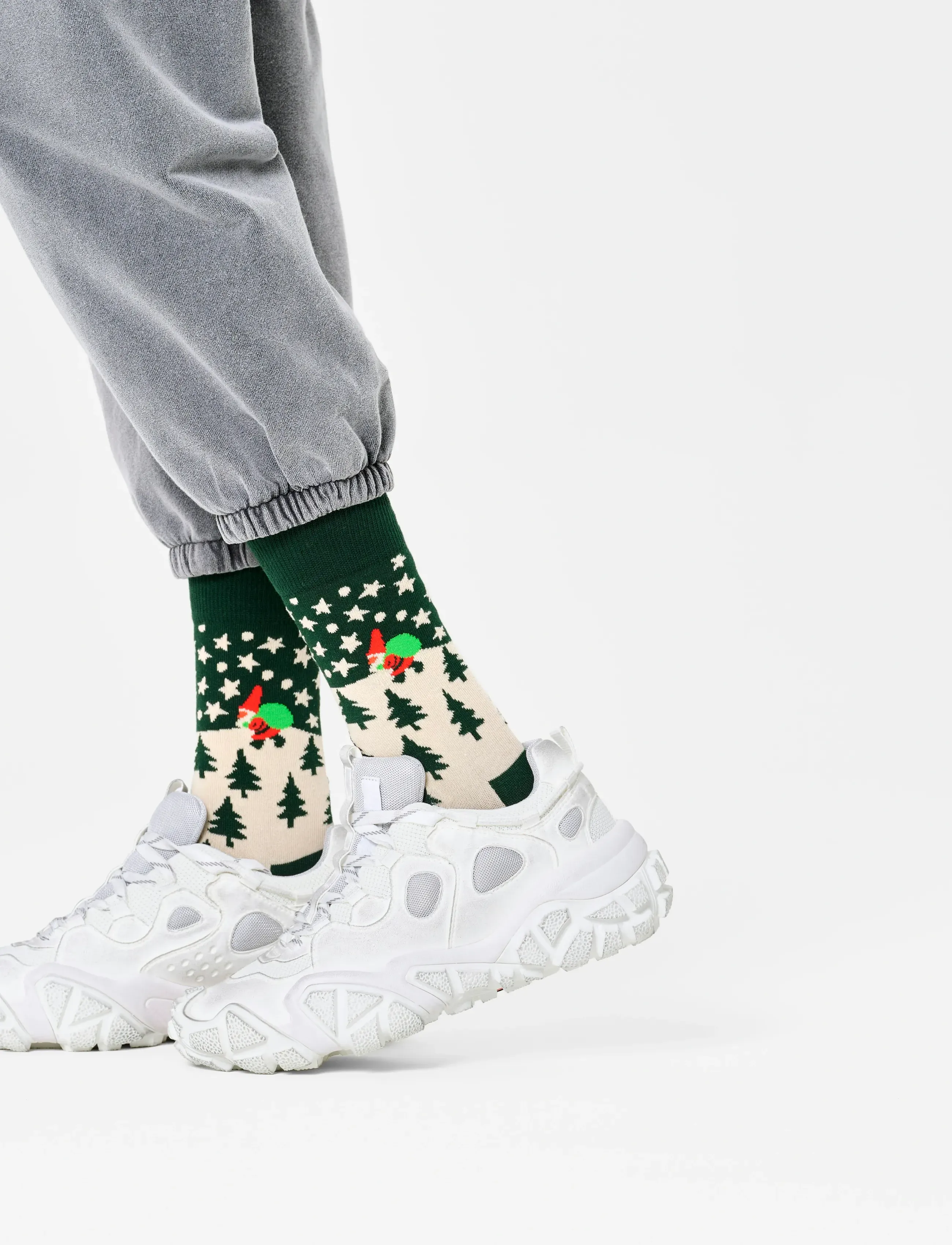 Happy Socks - Santa On The Way Sock - crew socks - dark green - 0