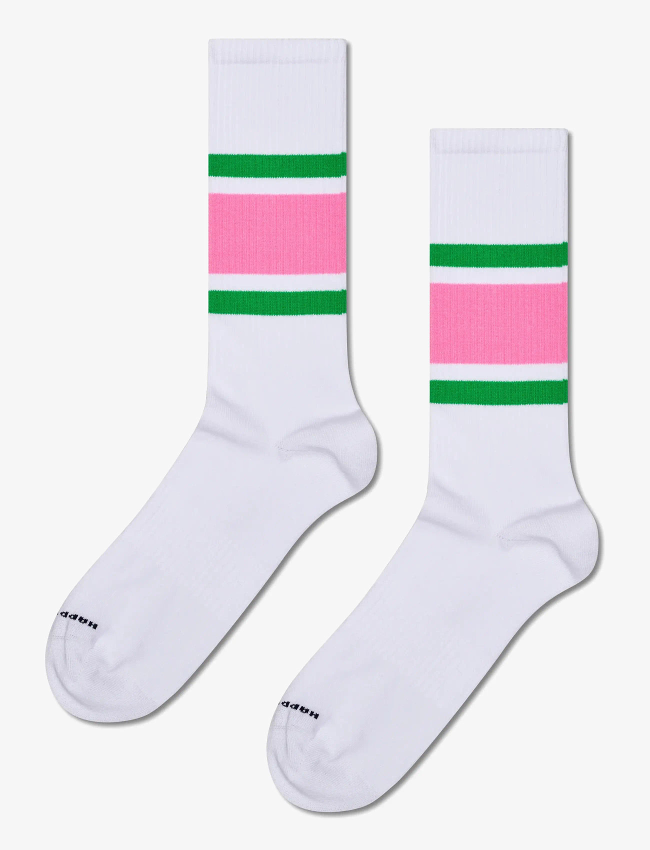 Happy Socks - Simple Stripe Sneaker Sock - white - 0