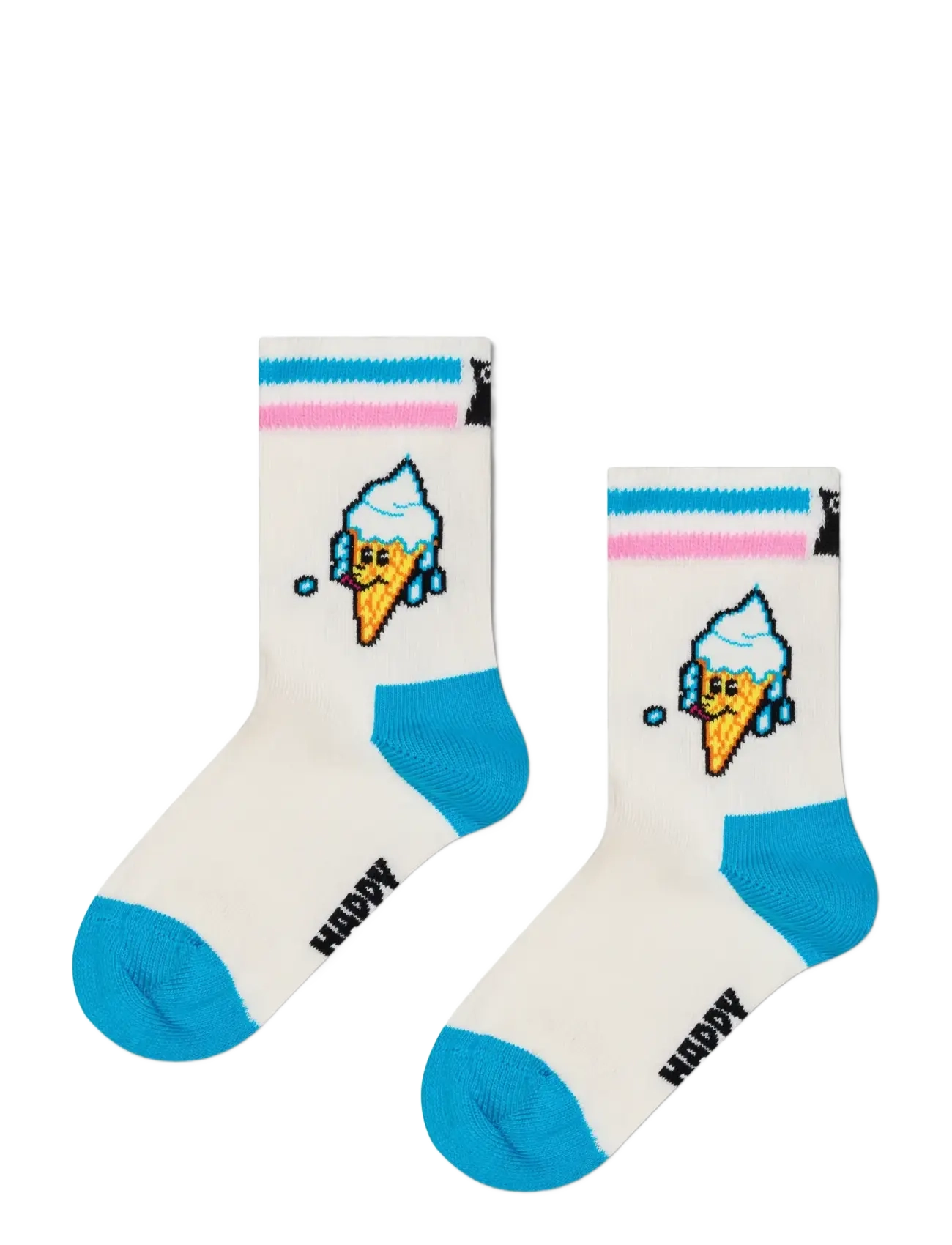 Happy Socks Kids Happy Ice Cream Sock - Riided - WHITE / blue