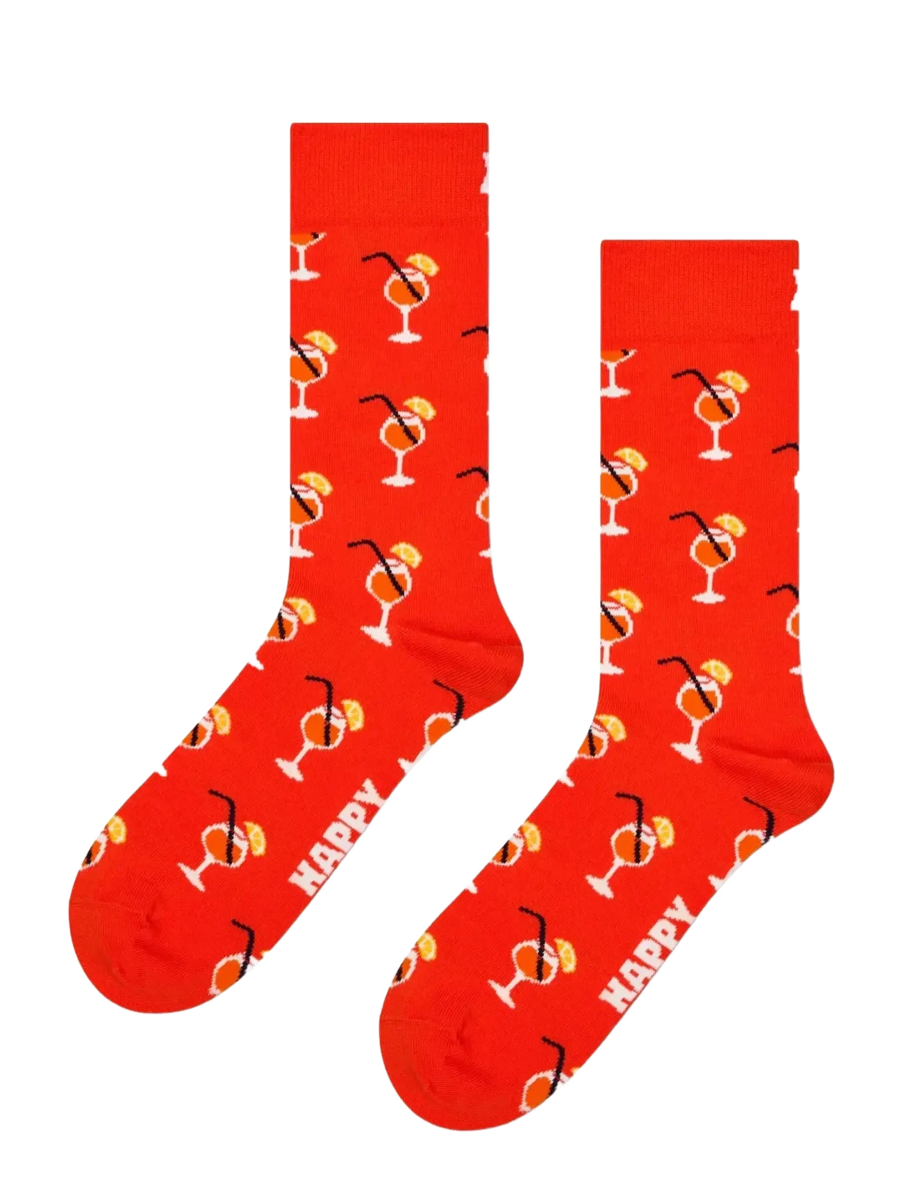 Happy Socks Orange Spritz Sock, 41-46, Socks, Rot - Regular Männerswear