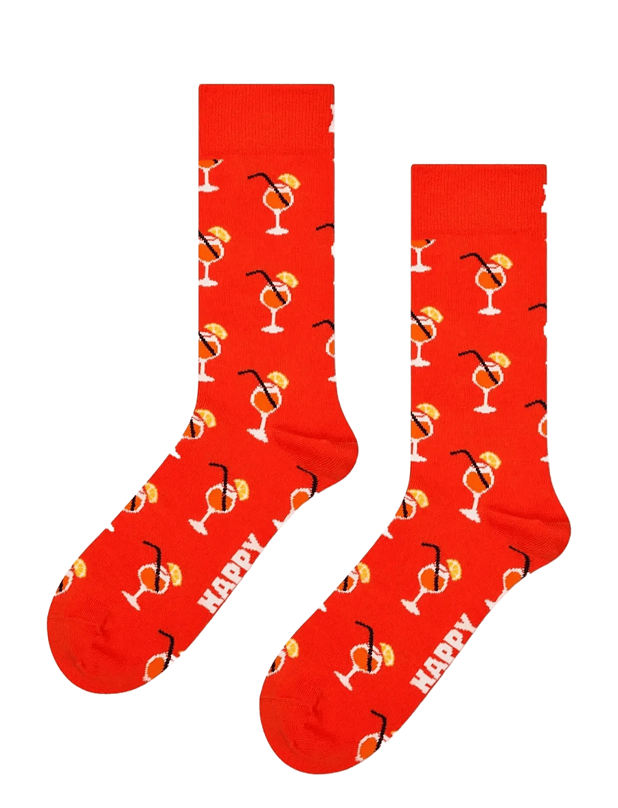 Happy Socks - Orange Spritz Sock - klassikalised sokid - dark orange - 0