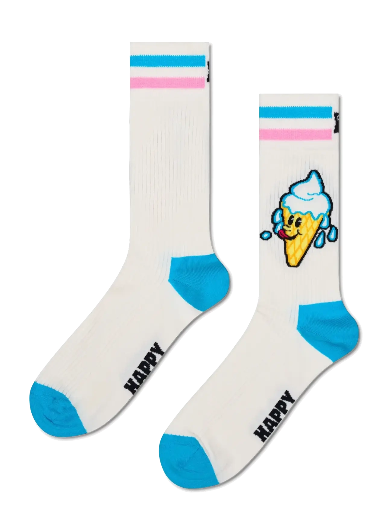 HAPPY Socken Ice Cream Socke Weiß - 41-46 - Herren