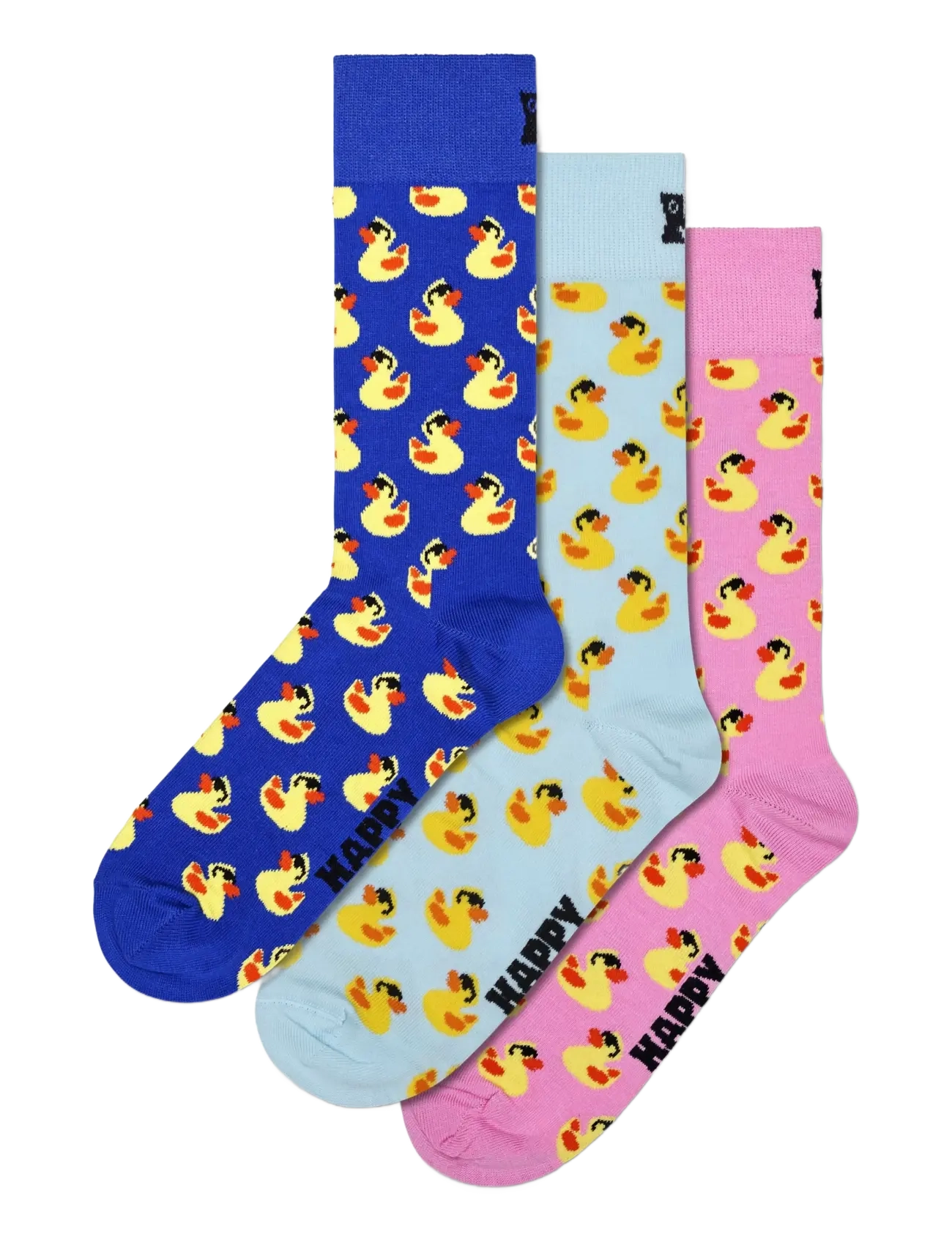 Happy Socks 3-Pack Rubber Duck Socks Gift Set - Happy Socks - BLUE / blue