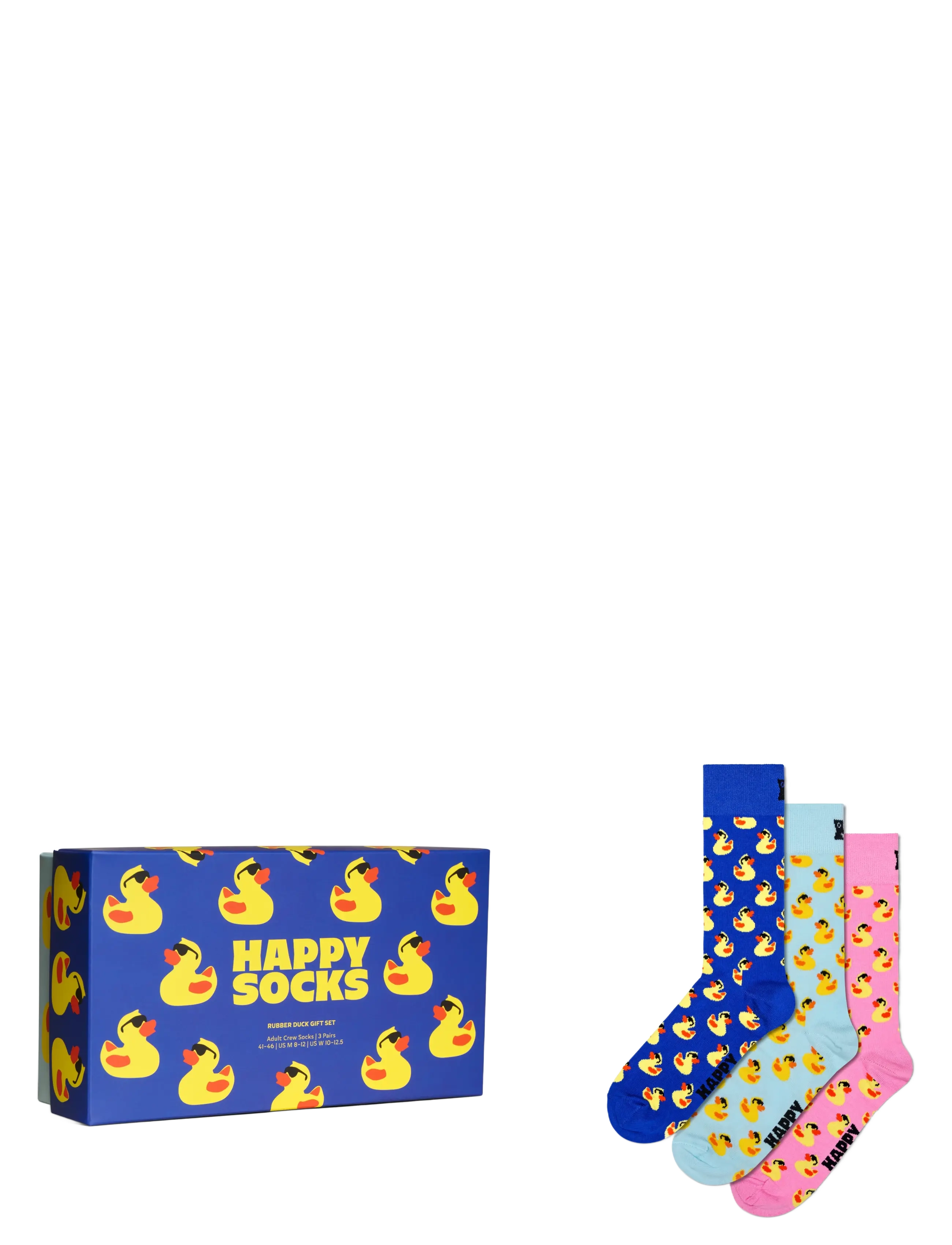 Happy Socks - 3-Pack Rubber Duck Socks Gift Set - klassikalised sokid - blue - 2