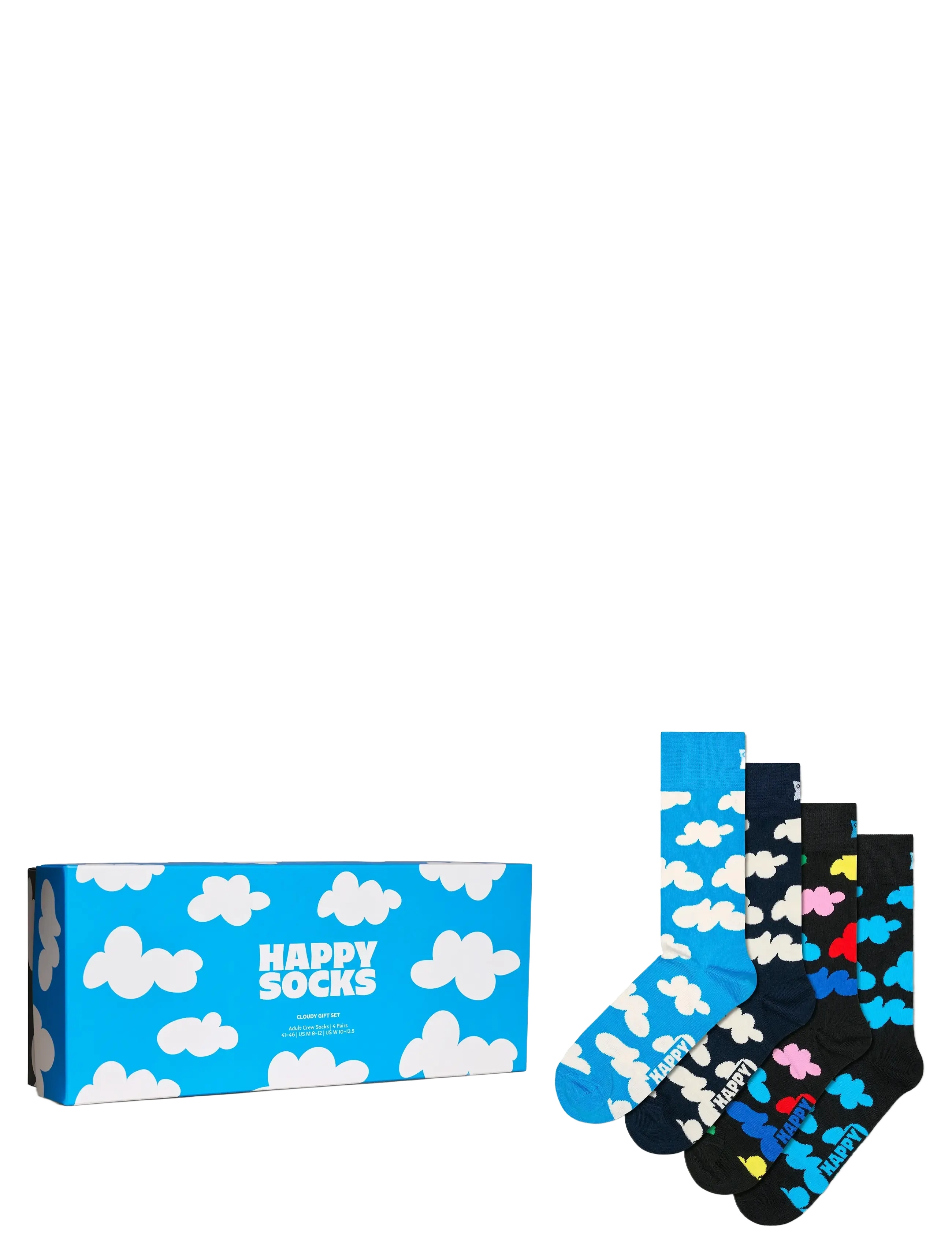 Happy Socks 4-Pack Cloudy Socks Gift Set - Strømper - LIGHT BLUE / blue