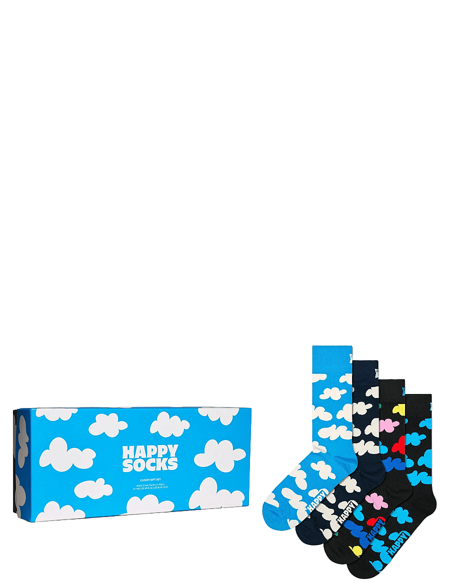 Happy Socks - 4-Pack Cloudy Socks Gift Set - klassikalised sokid - light blue - 1