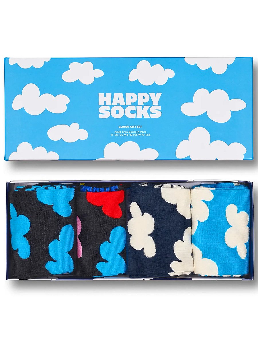 Happy Socks - 4-Pack Cloudy Socks Gift Set - klassikalised sokid - light blue - 0
