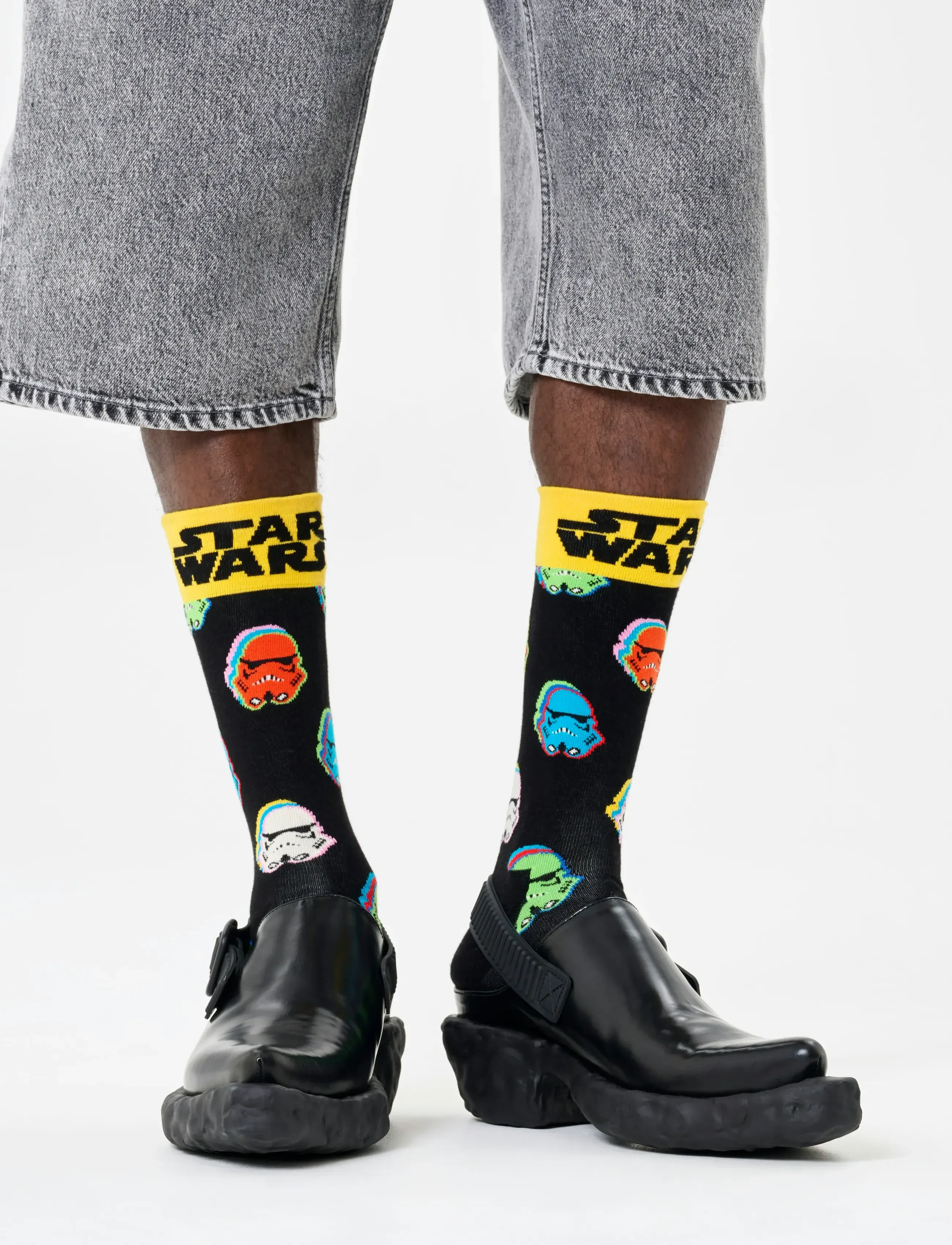 Happy Socks Star Wars Stormtrooper Sock, Mænd, Stormtrooper Sokker, Sort, Str: 41-46