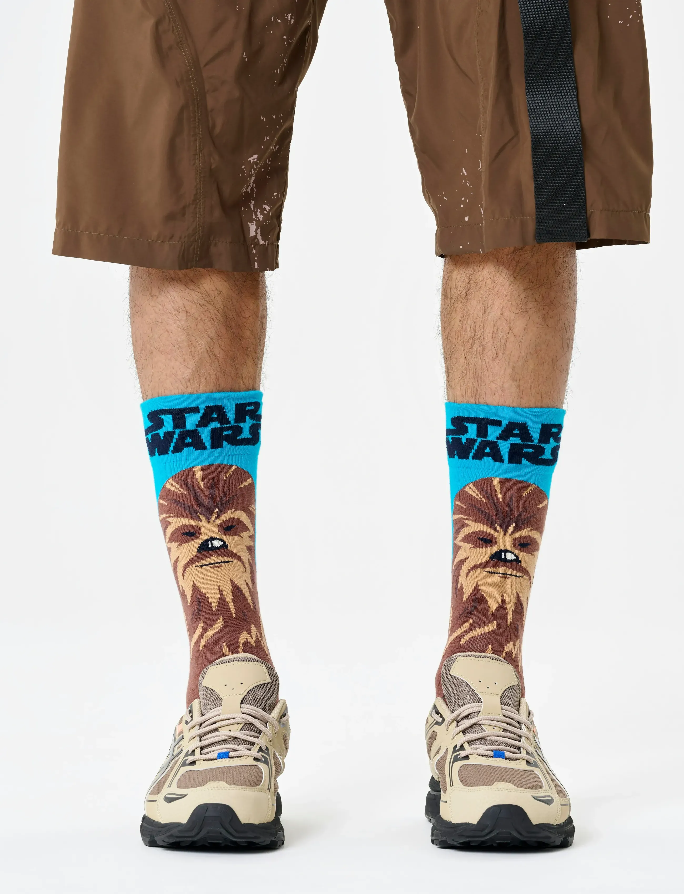 Happy Socks Star Wars Chewbacca Sock, Mænd, Star Wars Chewbacca Strømper, Brun, Str: 36-40