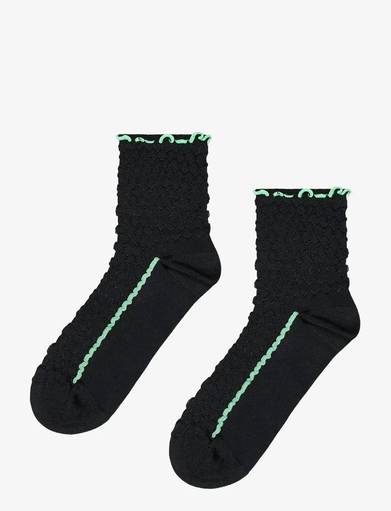 Happy Socks - Structure Slinky 1/4 Crew Sock - madalaimad hinnad - black - 0