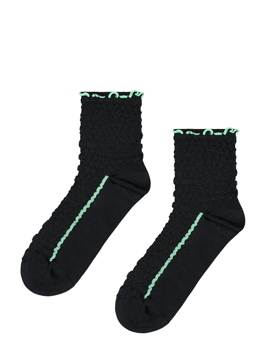 Happy Socks - Structure Slinky 1/4 Crew Sock - crew-socken - black - 1