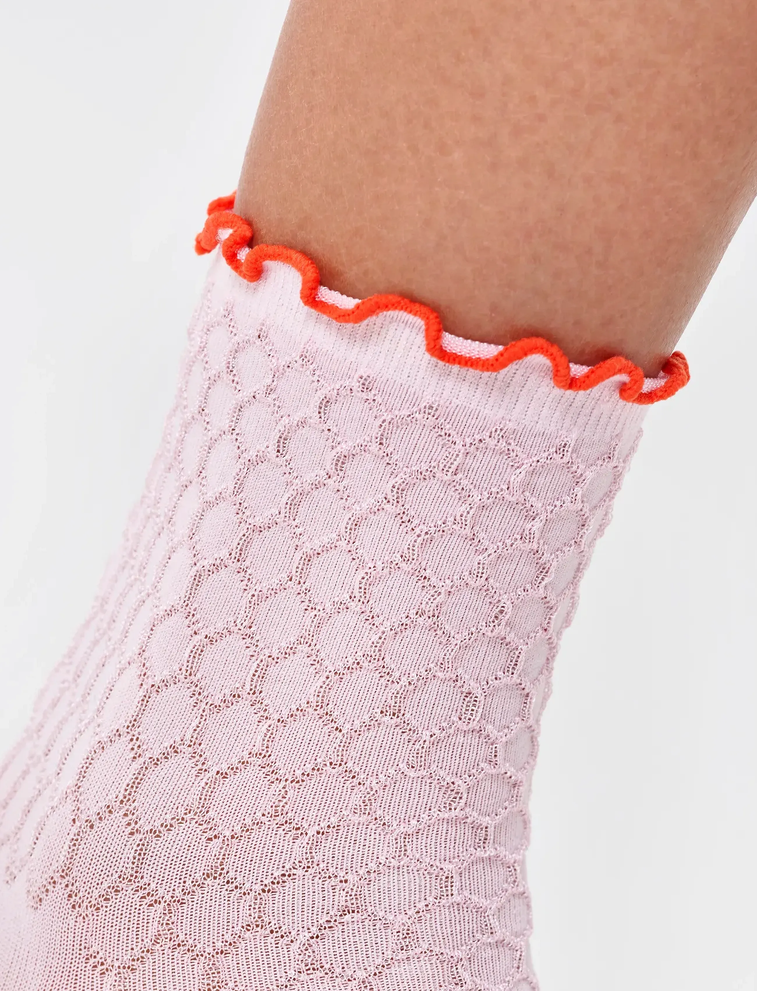 Happy Socks - Structure Slinky 1/4 Crew Sock - pink - 2