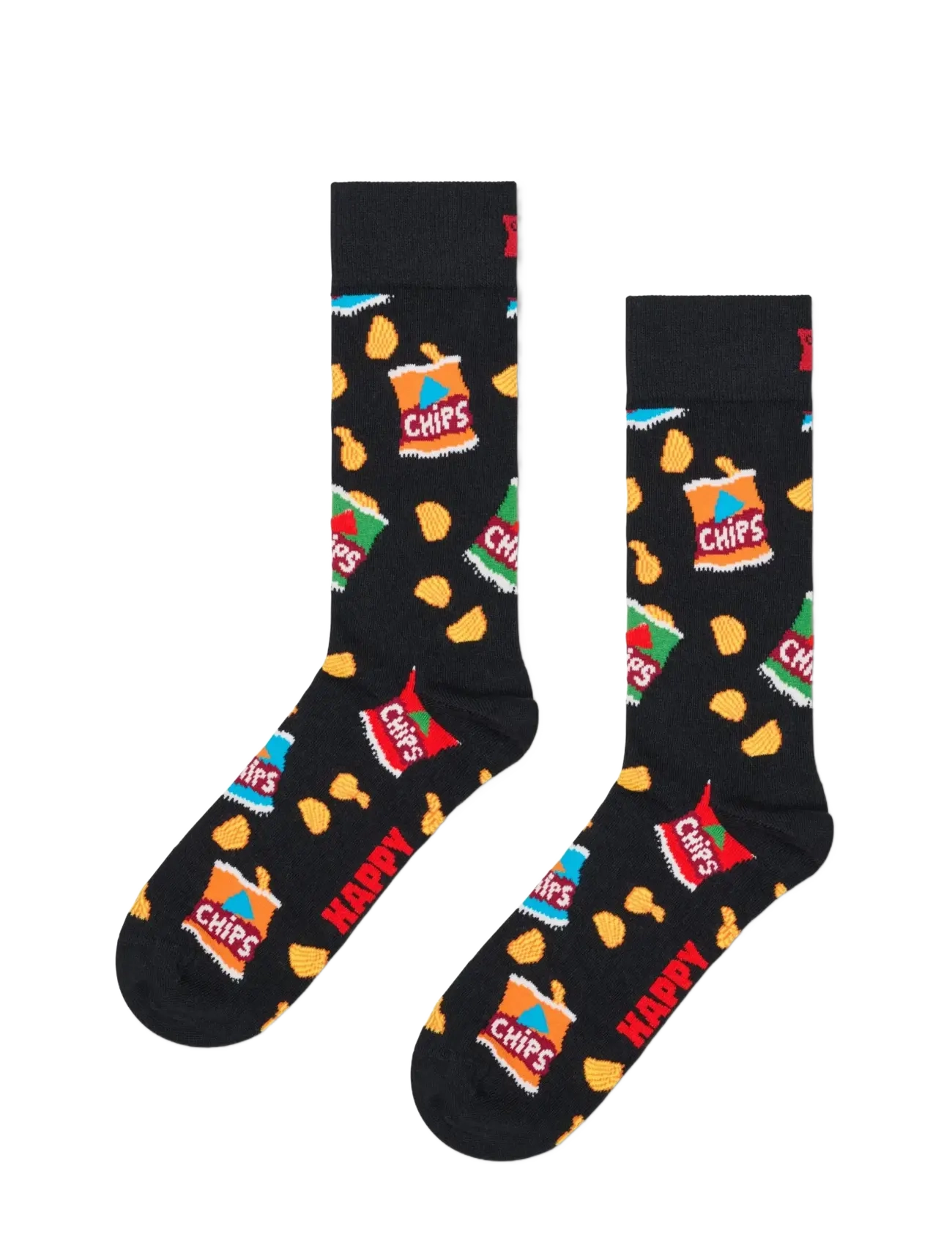 Happy Socks Chips Bag Sock - Regular socks - BLACK / black