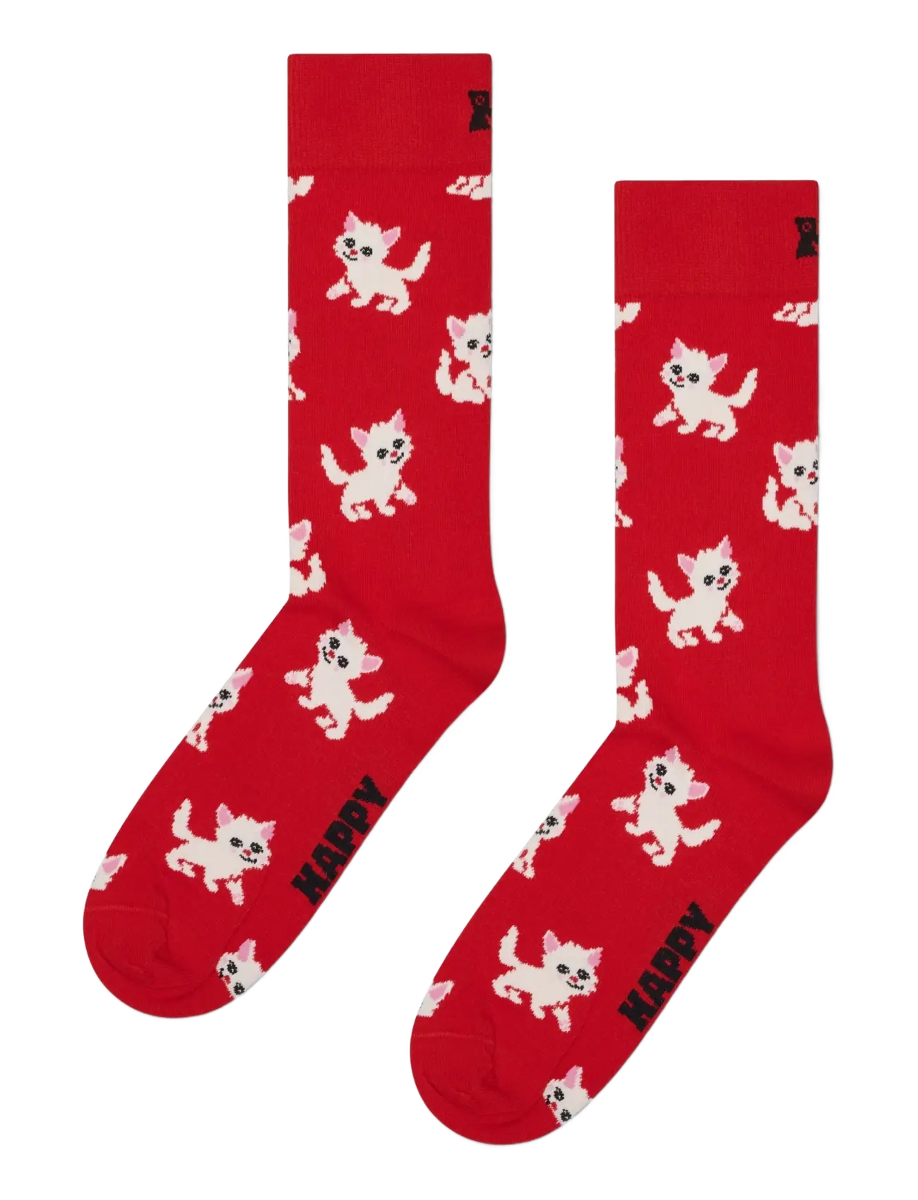 Happy Socks Kitten Sock - Visa allt - RED / red