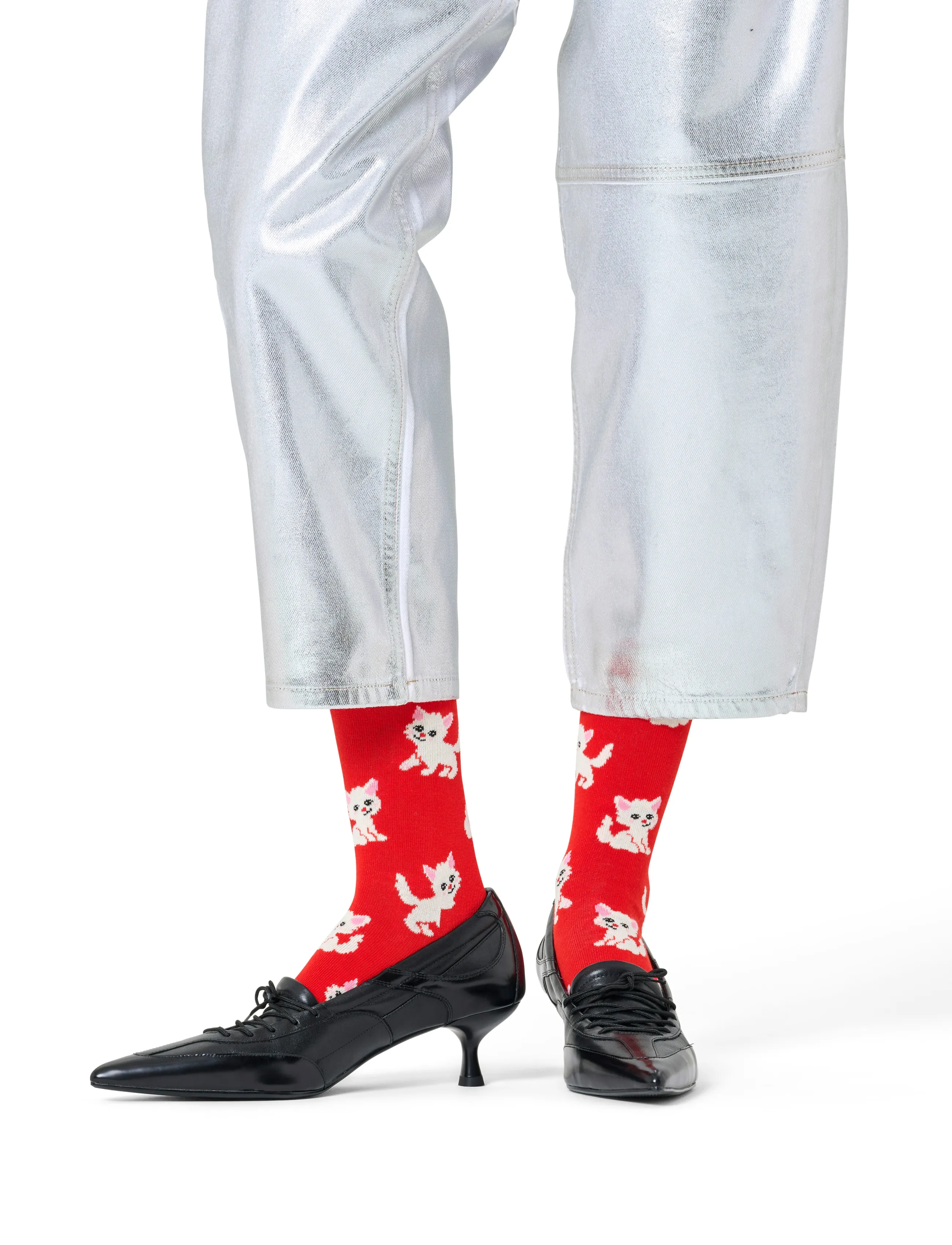 Happy Socks Kitten Sock, 41-46, Socks, Rot - Regular Männerswear