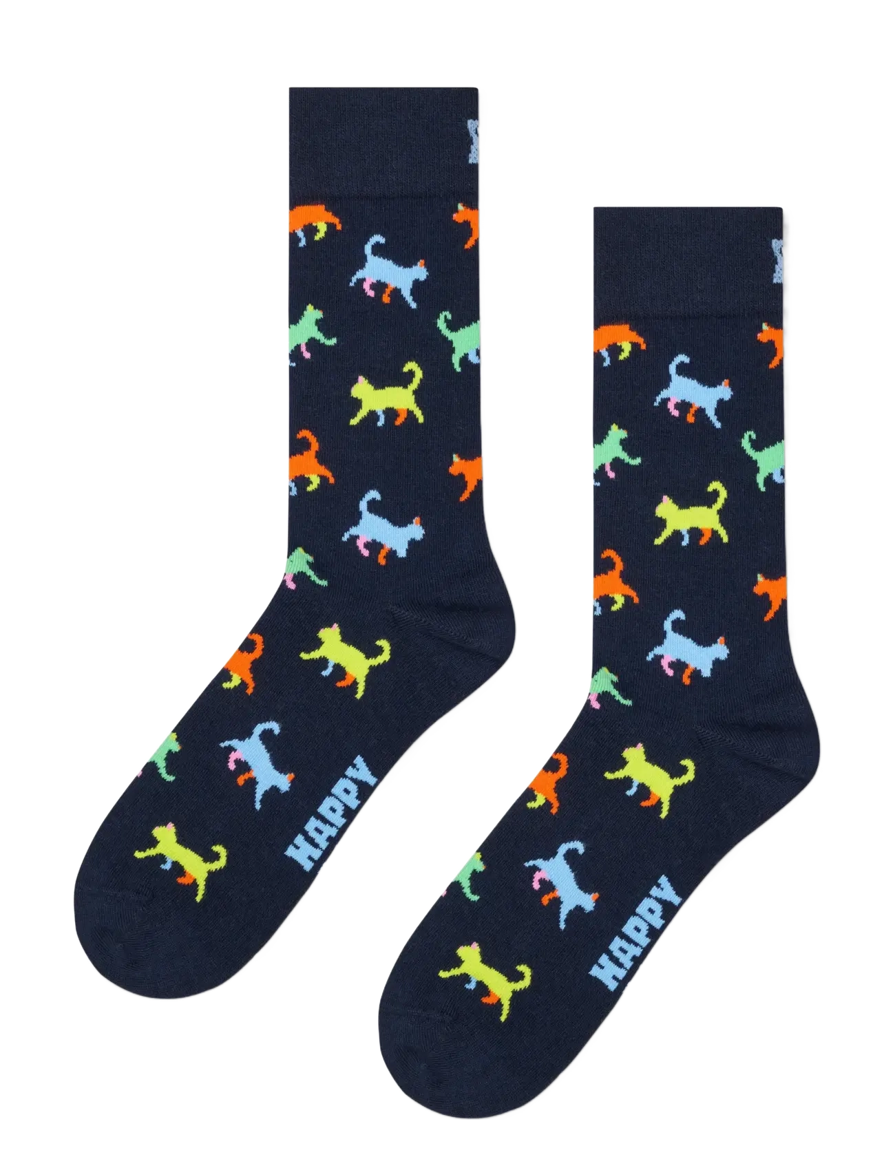 Happy Socks Kitten Love Sock - Visa allt - NAVY / navy
