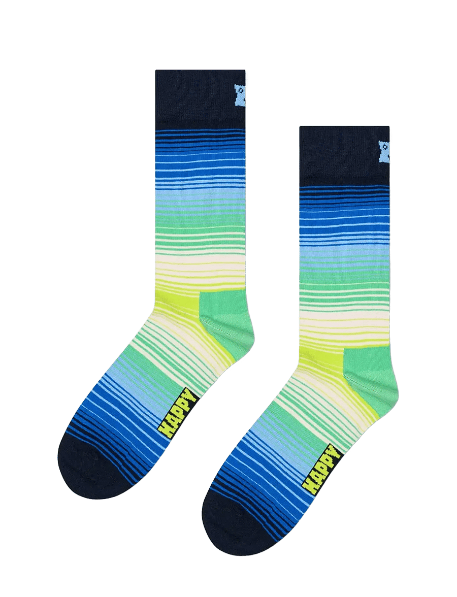 Happy Socks - Gradient Stripe Sock - sokker - navy - 1